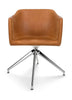 Bent Hansen Since Chair, Turning Frame In Polished Aluminum/Brandy Davos Leather