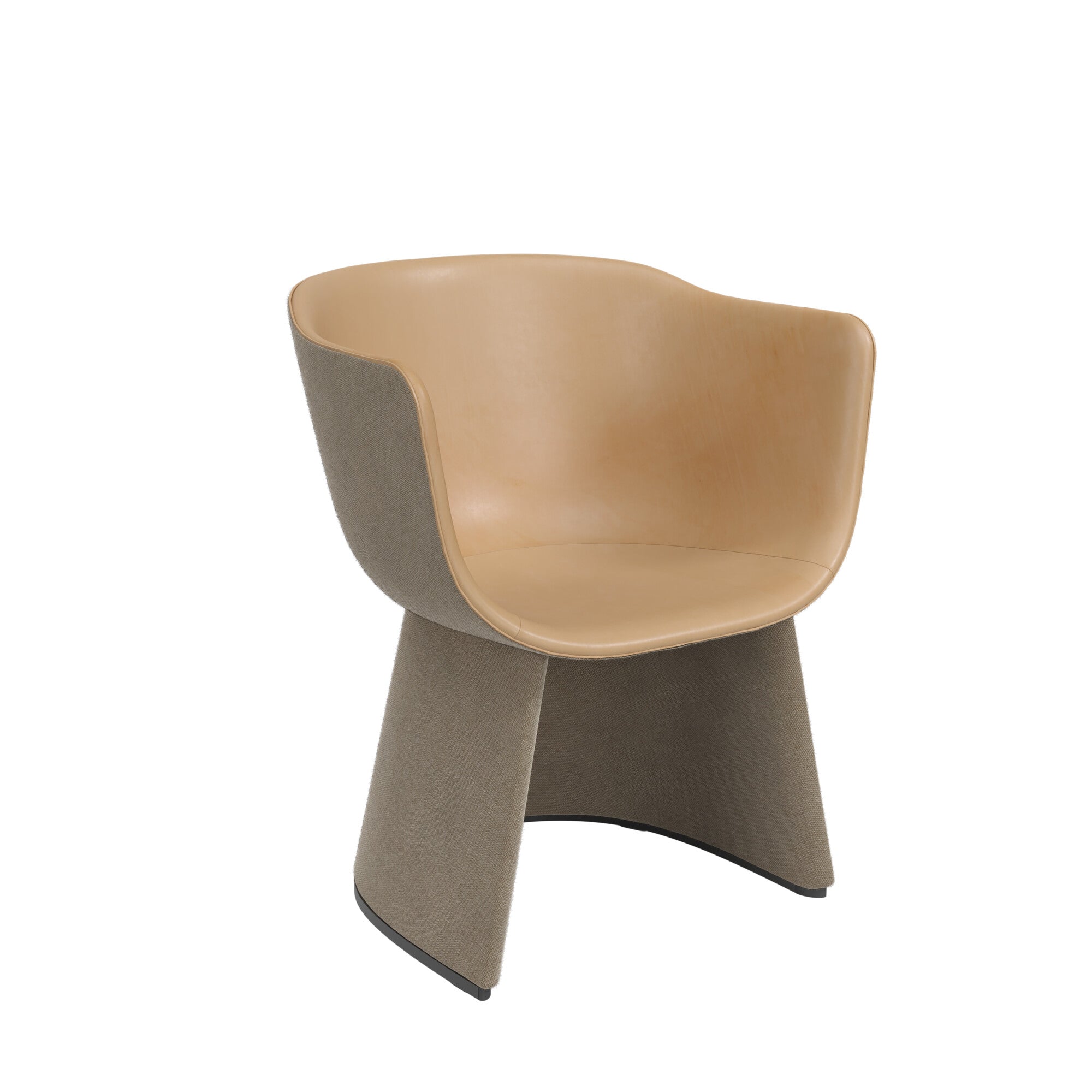 Fritz Hansen Monolit CM231 Lounge Chair, Natural/Light Beige