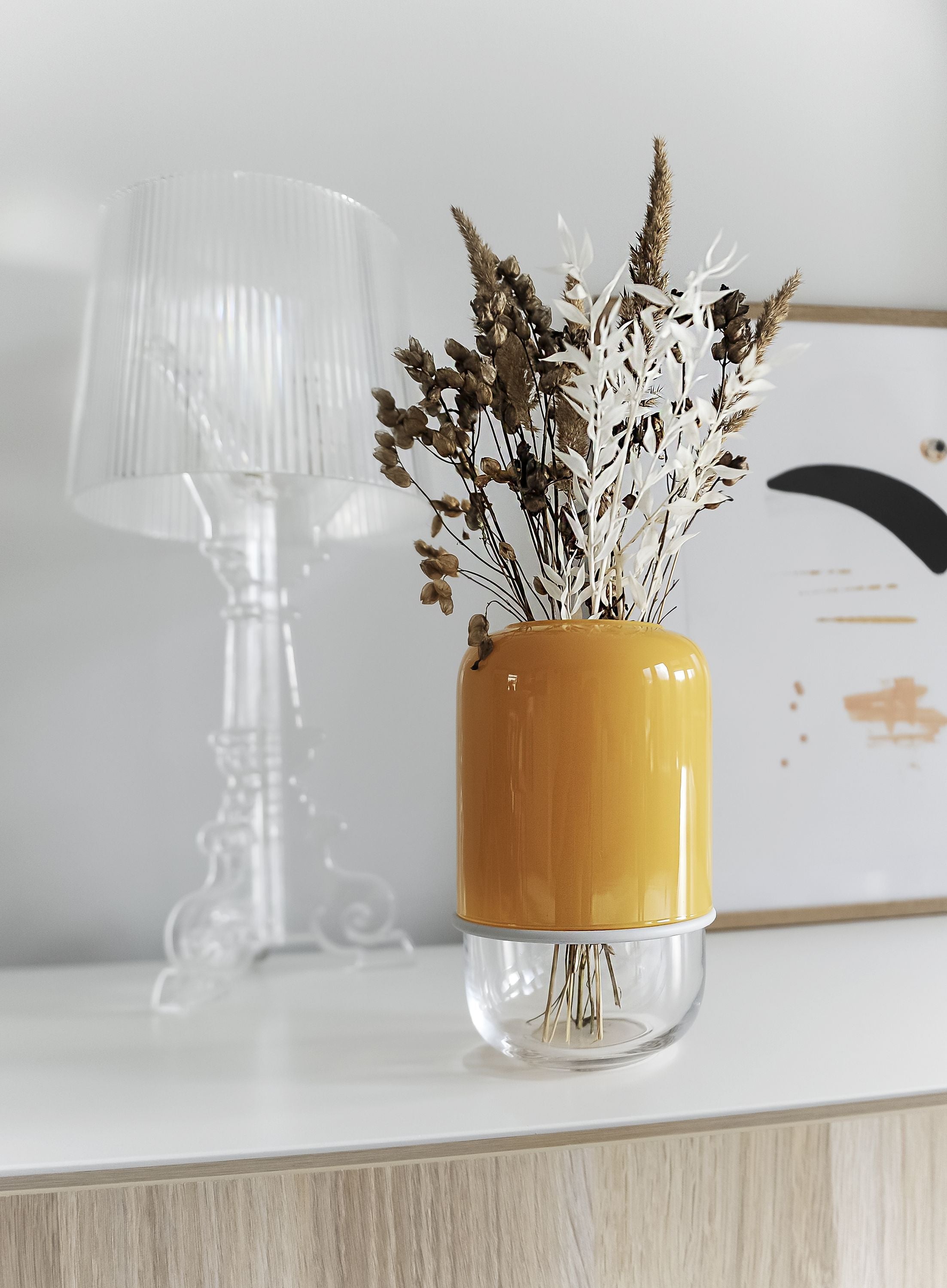 Muurla Capsule Vase, Mustard