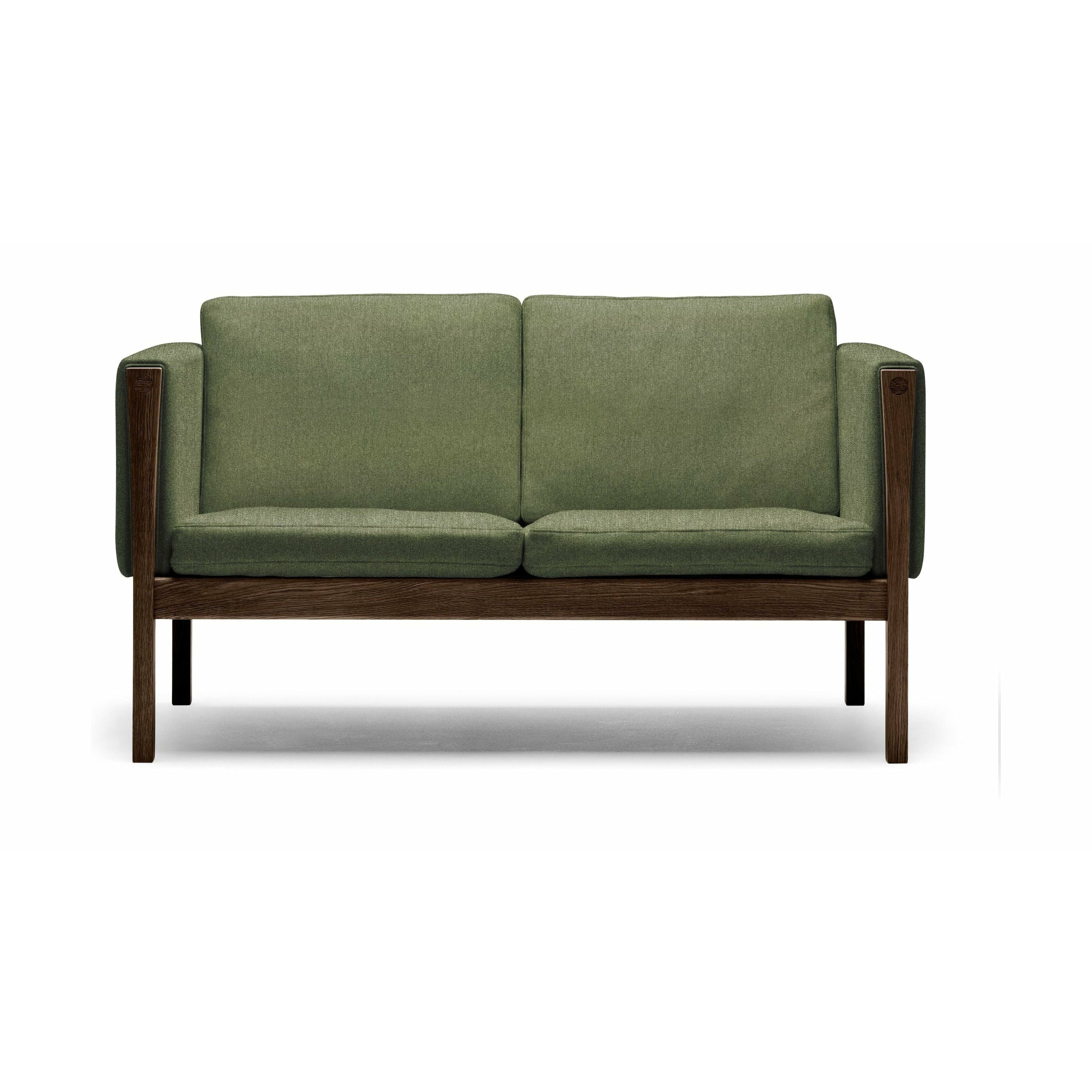 Carl Hansen Ch162 2 Seater Sofa Oak Smoke Oil, Canvas 974