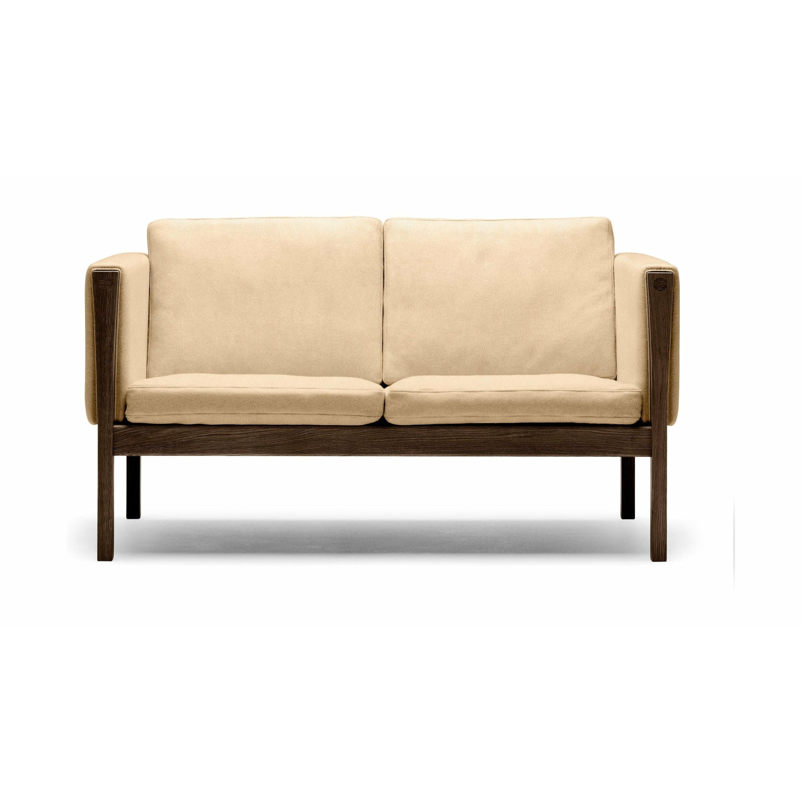 Carl Hansen Ch162 2 Seater Sofa Oak Smoke Colored Oil, Sif 90