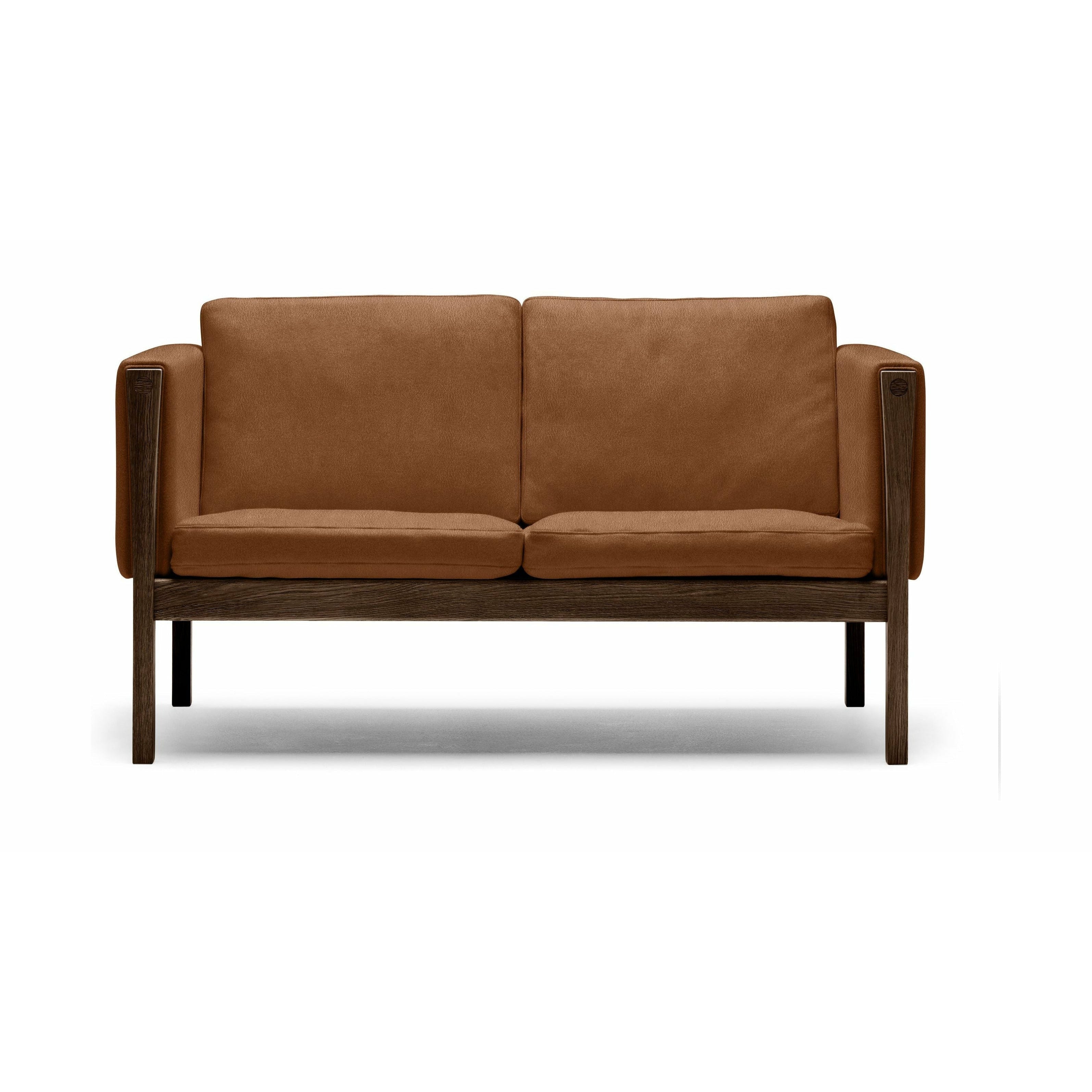 Carl Hansen Ch162 2 Seater Sofa Oak Smoke Colored Oil, Sif 95