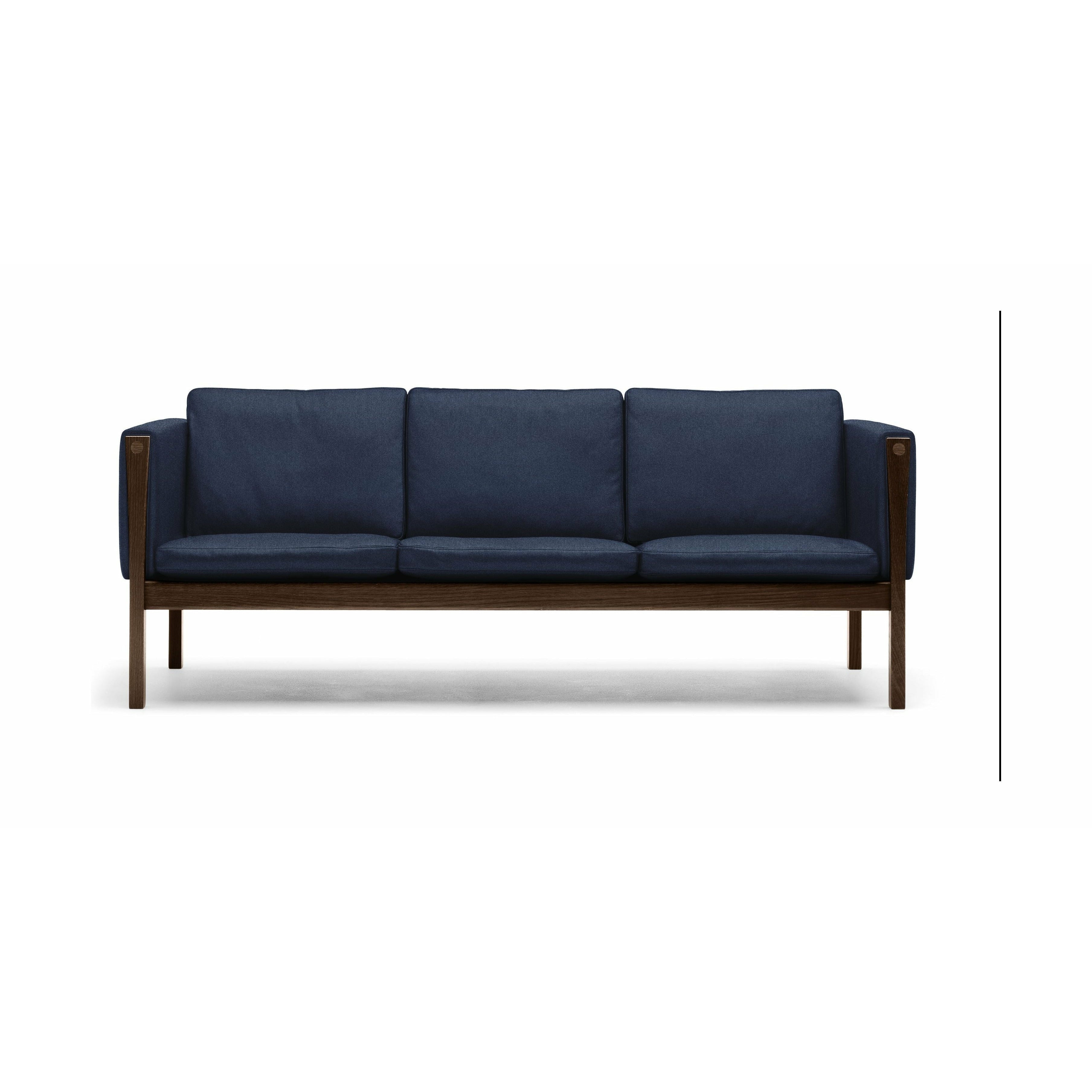 Carl Hansen Ch162 3 Seater Sofa Oak Smoke Colored Oil, Canvas 794