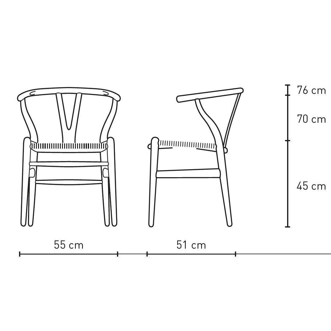 Carl Hansen Ch24 Y Chair Chair Natural Paper Cord, Beech/Berry Red