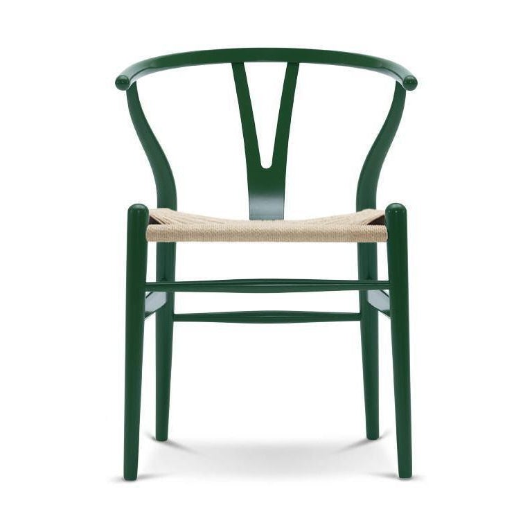 Carl Hansen Ch24 Y Chair Chair Natural Paper Cord, Beech/Grass Green