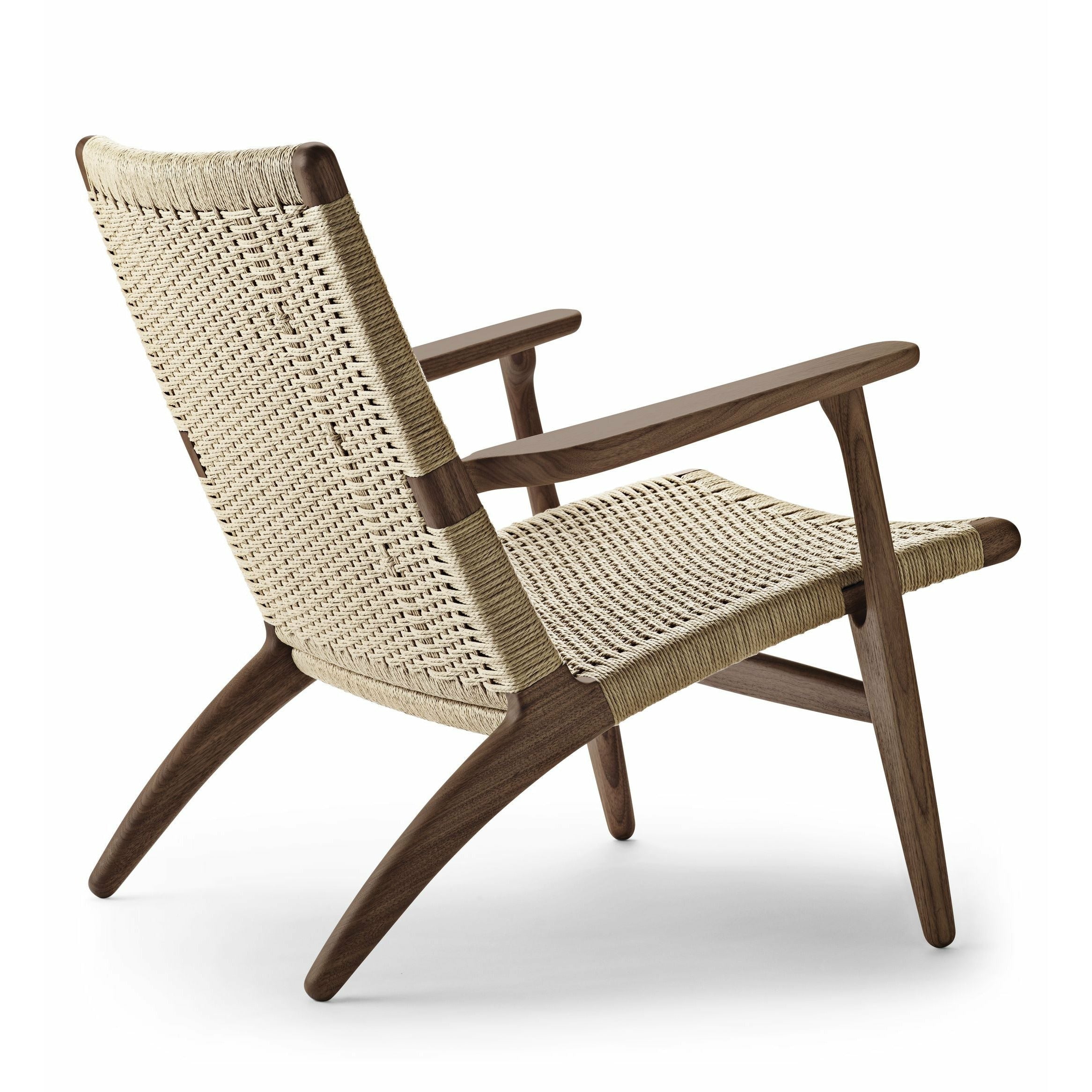 Carl Hansen Ch25 Lounge Chair Oak Smoke Colored Oil, Natural Cord