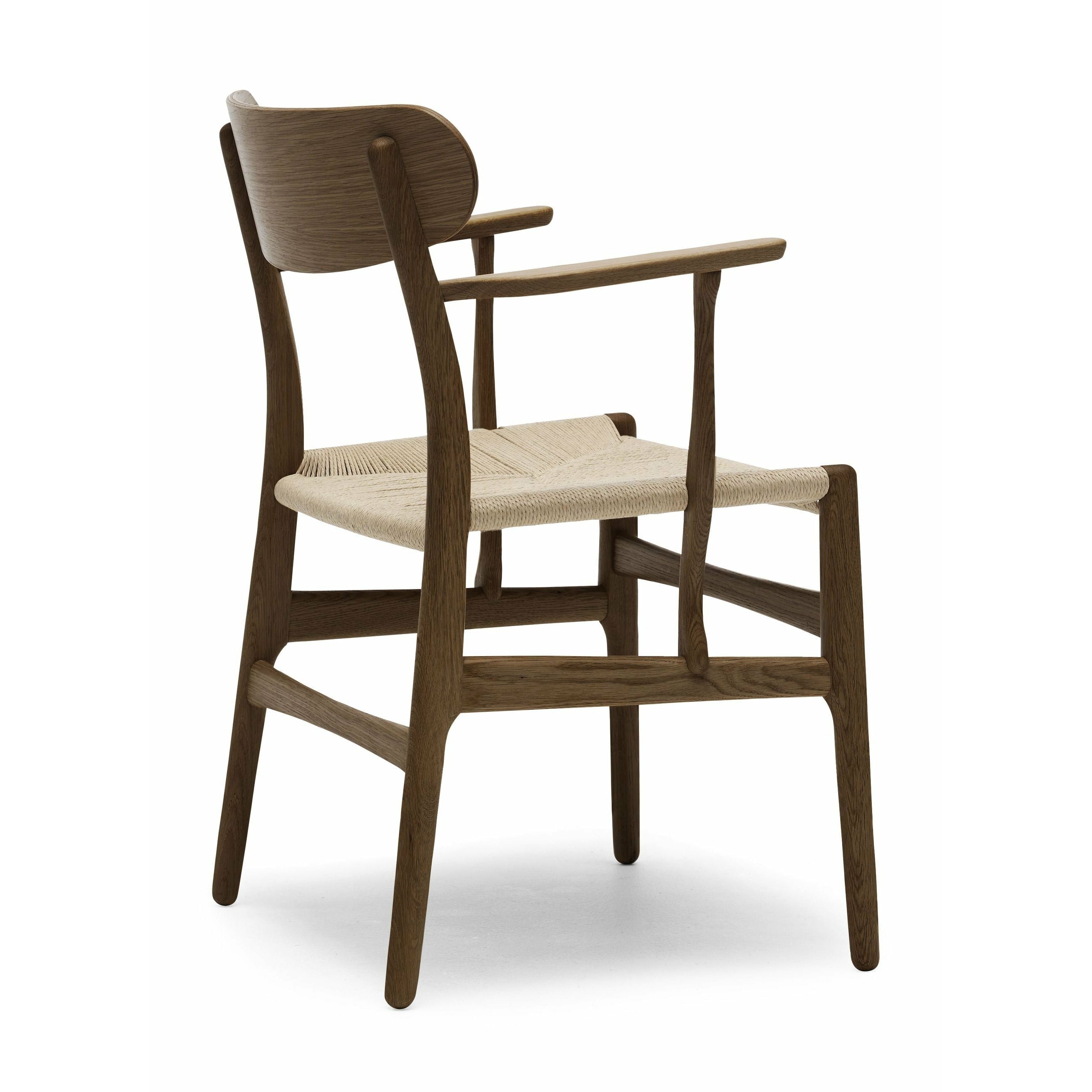 Carl Hansen Ch26 Chair Oak Smoke Colored Oil/Arm And Back: Oak/Cap: Oak, Natural Cord