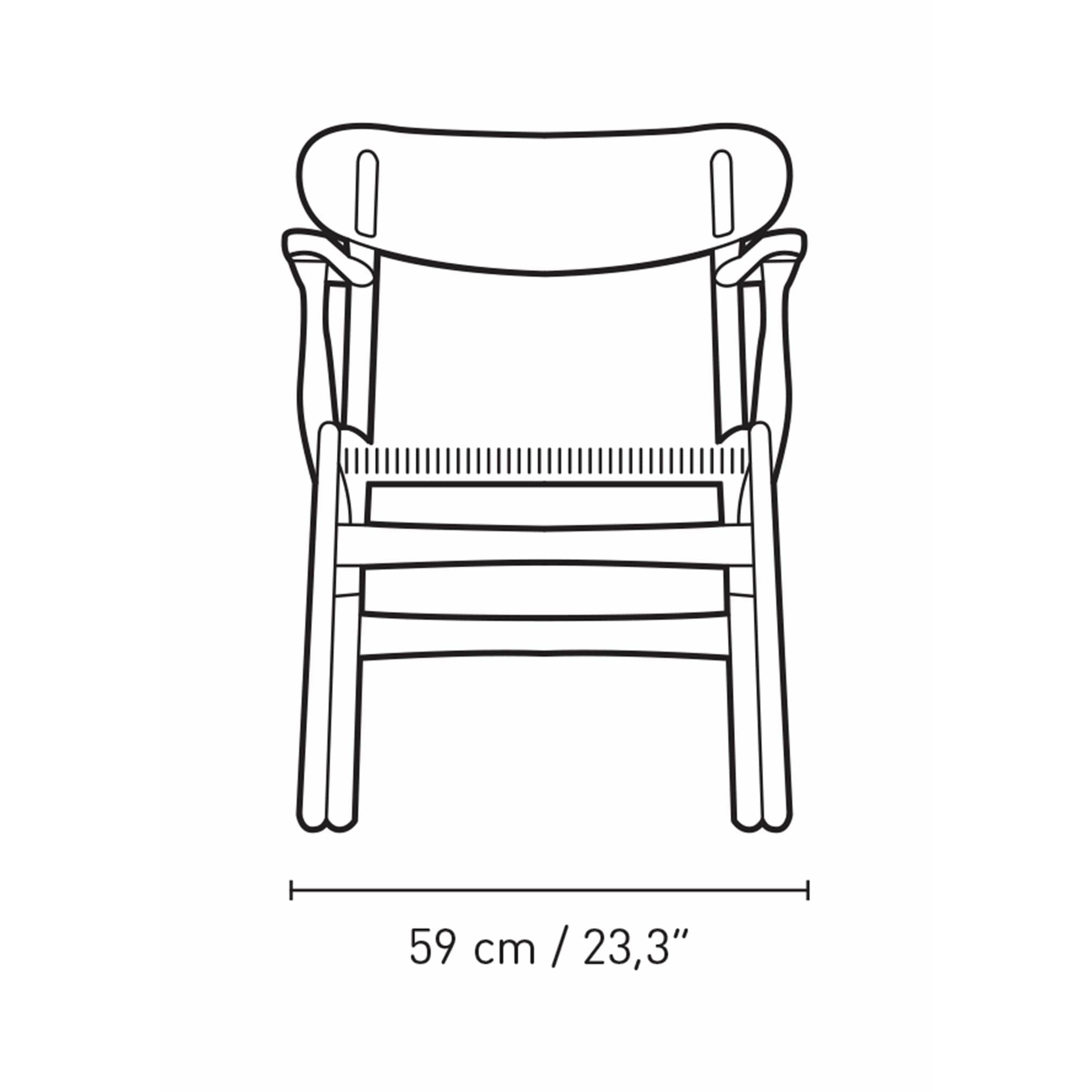 Carl Hansen Ch26 Chair Oak Smoke Colored Oil/Arm And Back: Oak/Cap: Oak, Natural Cord