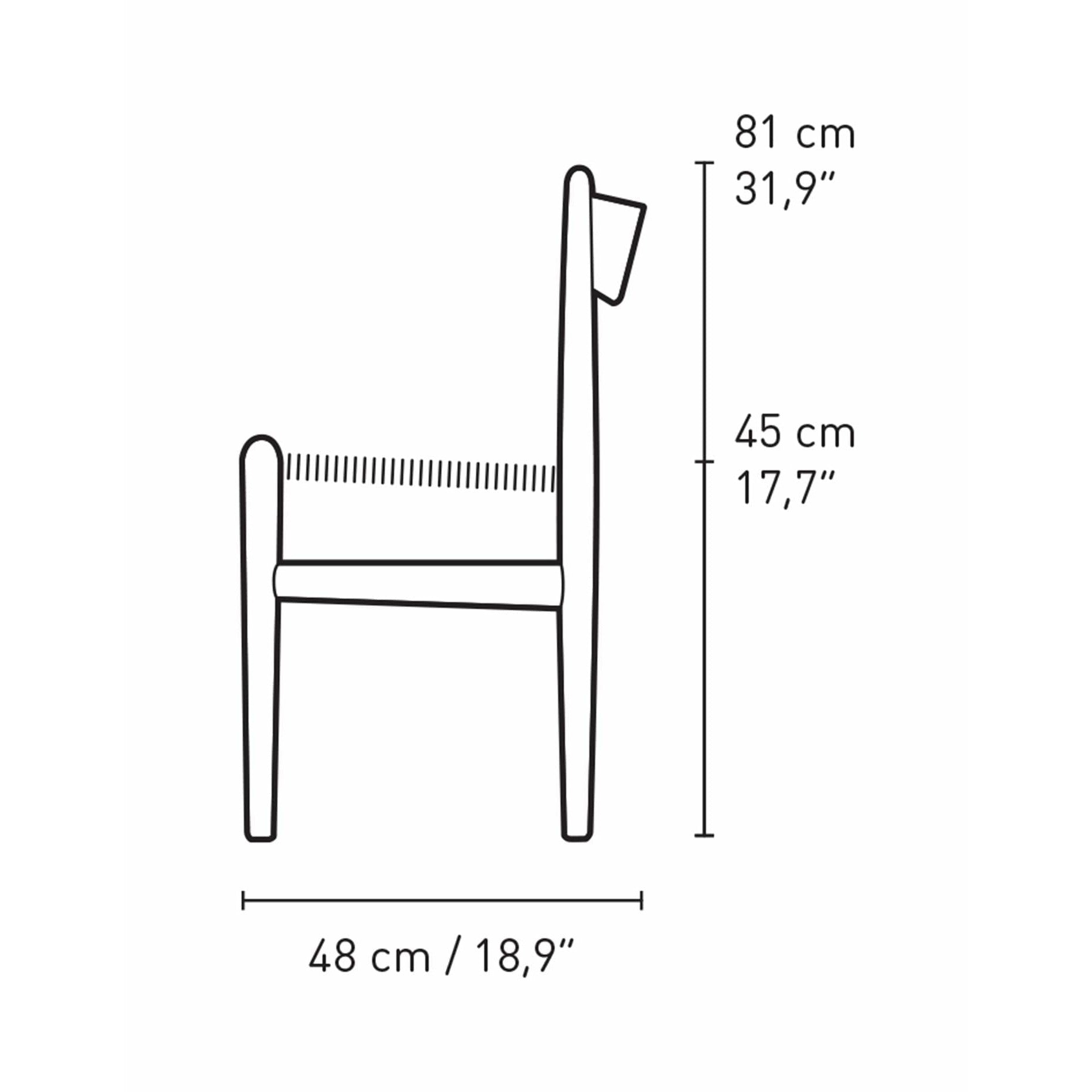 Carl Hansen Ch36 Chair Oak Smoke Colored Oil, Natural Cord