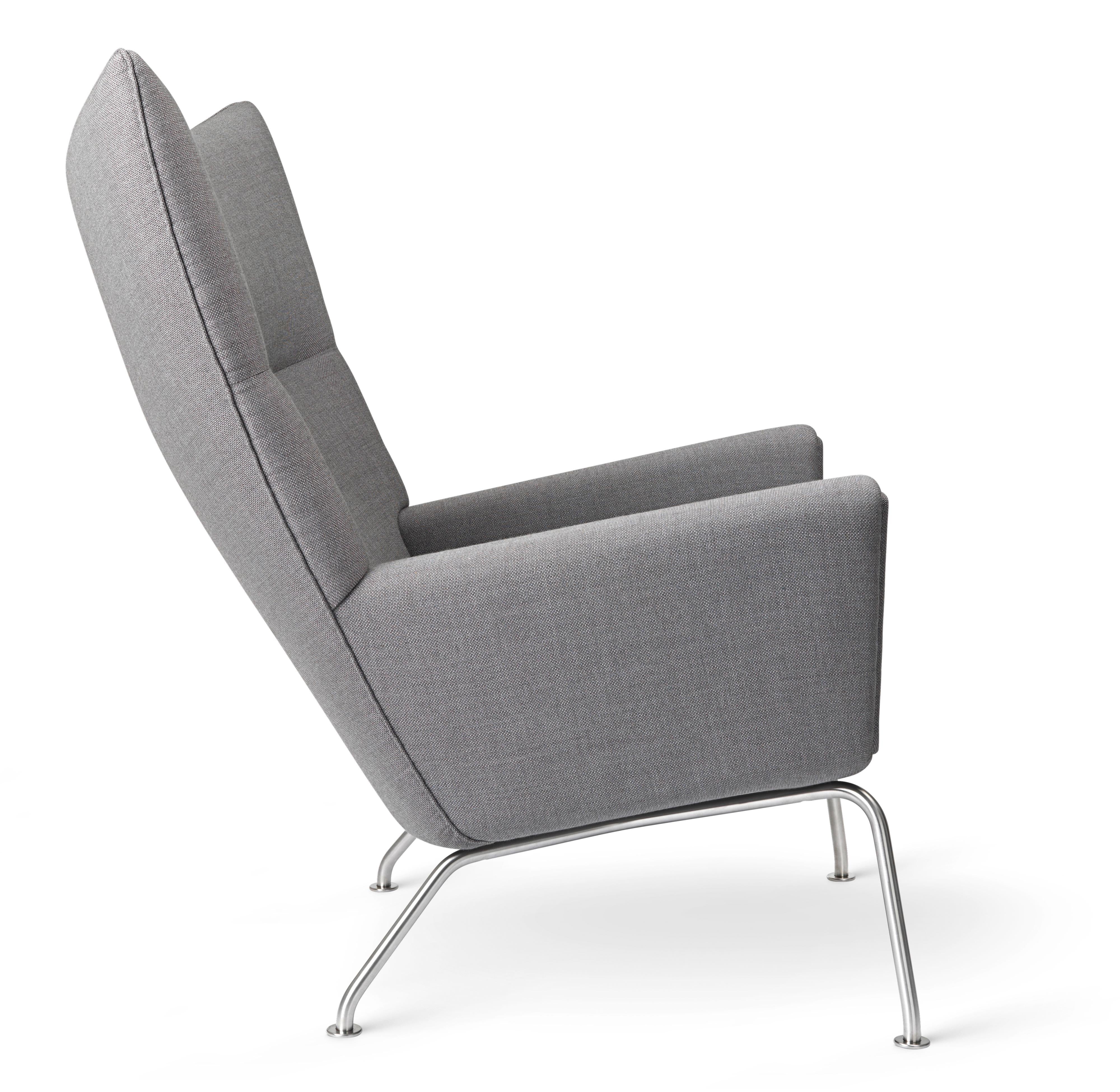 Carl Hansen Ch445 Wing Chair, Steel/Passion 6101