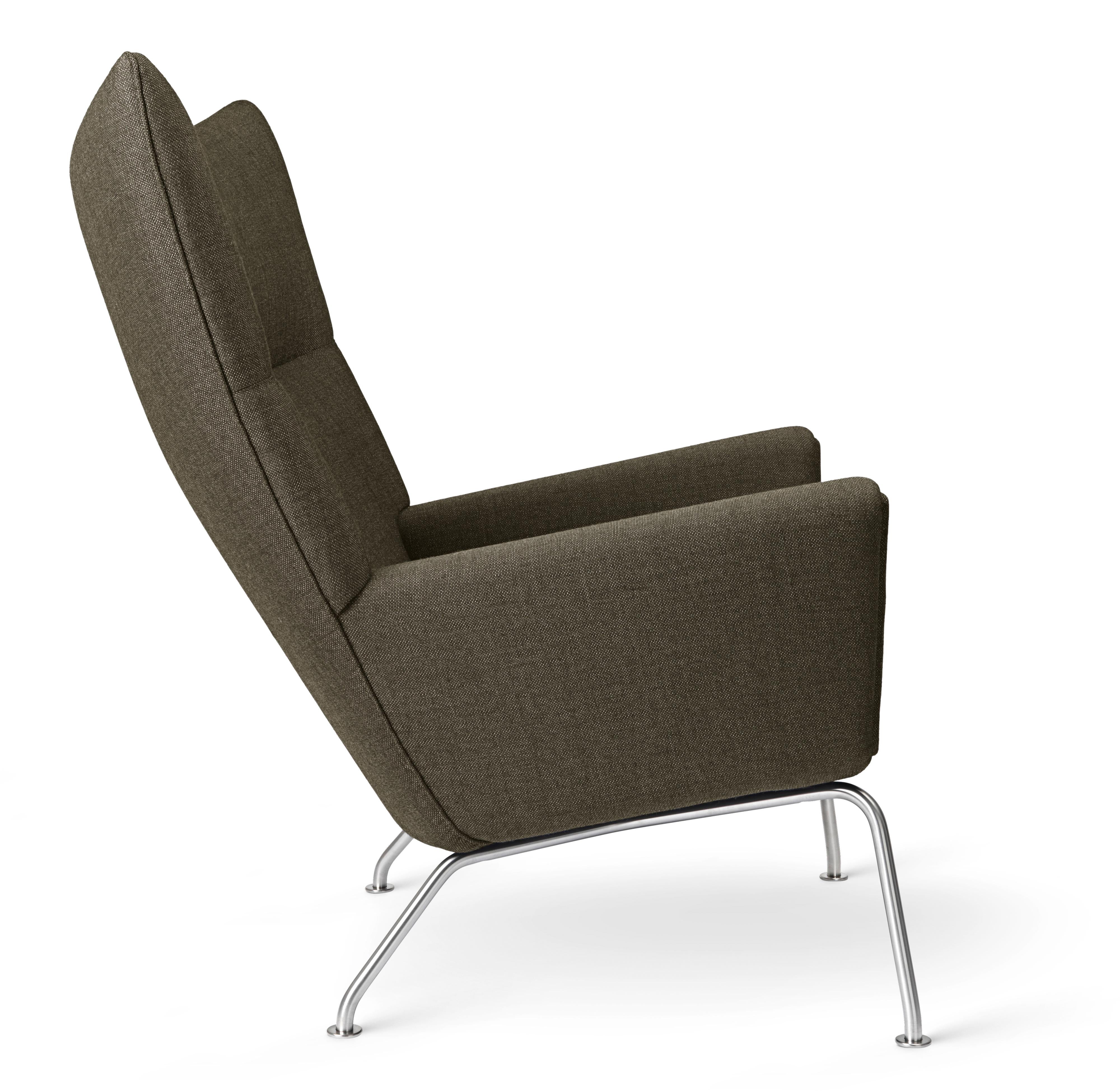 Carl Hansen Ch445 Wing Chair, Steel/Passion 1101