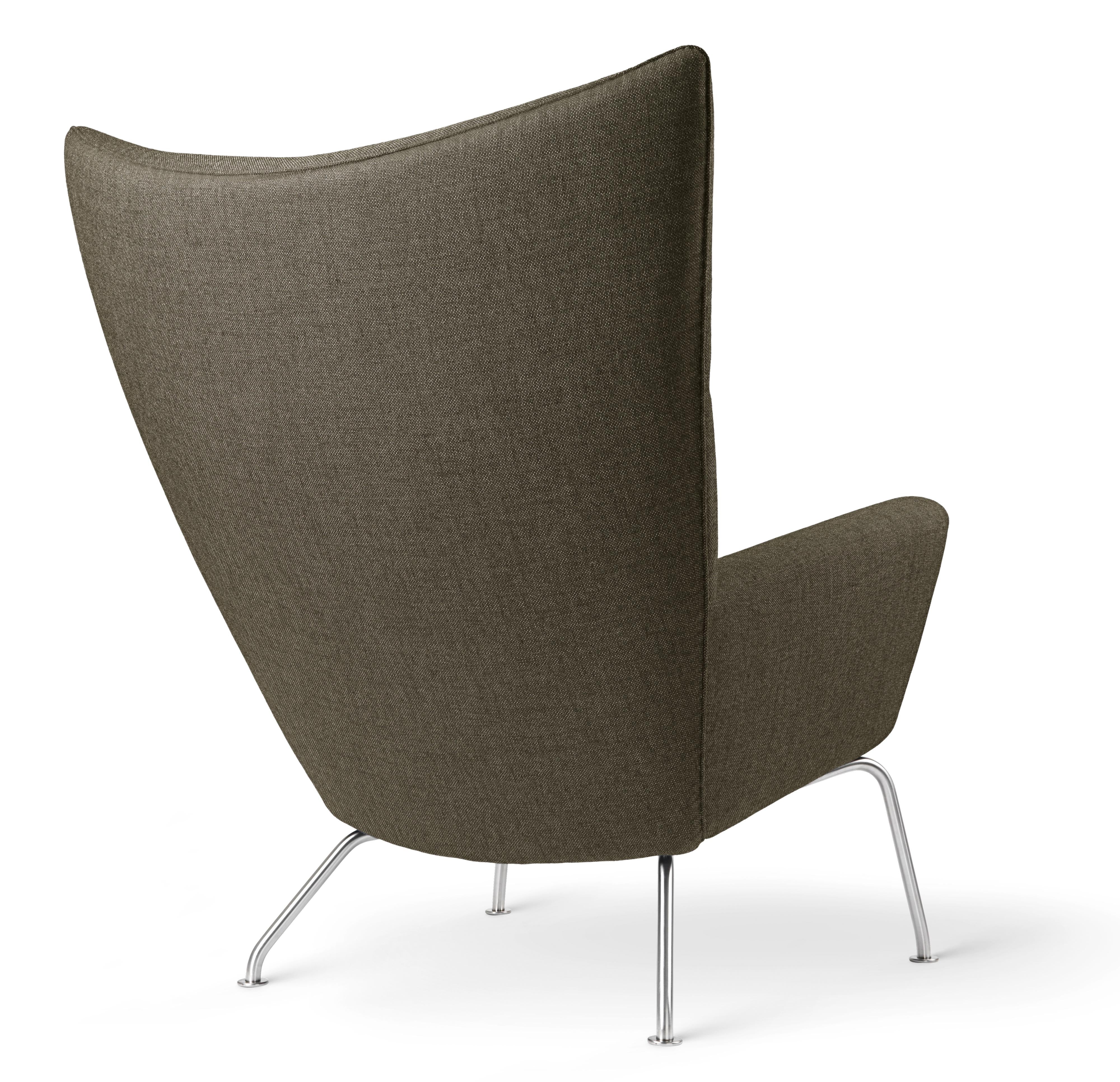 Carl Hansen Ch445 Wing Chair, Steel/Passion 1101