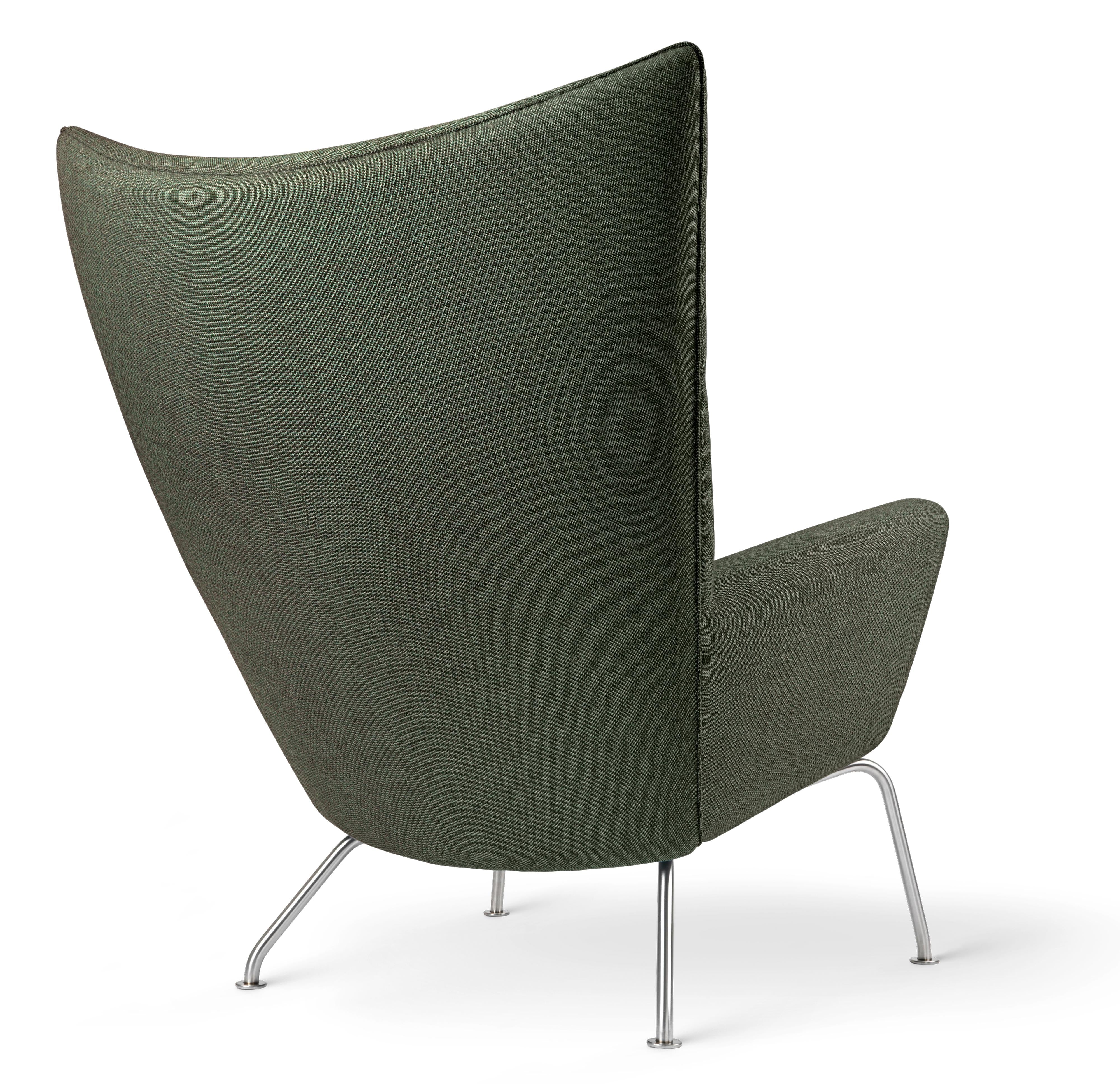 Carl Hansen Ch445 Wing Chair, Steel/Passion 3101