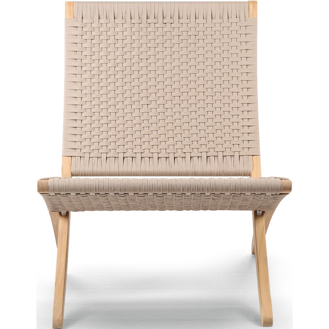 Carl Hansen Mg501 Cuba Chair Outdoor Untreated Teak, Rope/Sesame