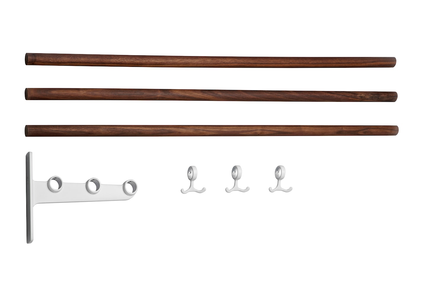 Essem Design Extension Part For Nostalgi Hat Shelf/Shoe Rack Walnut, White