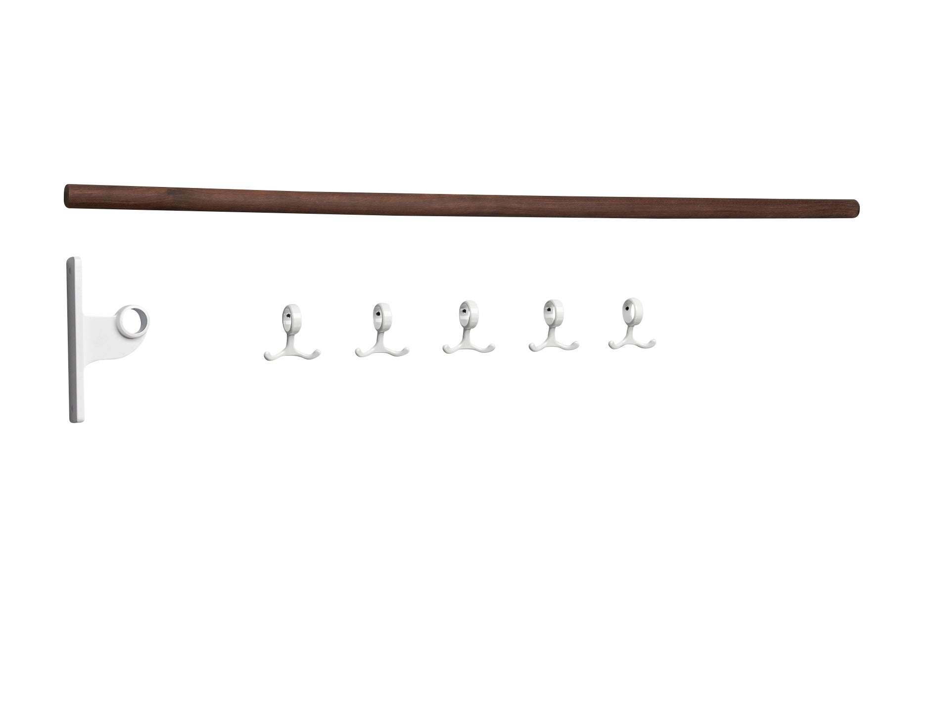 Essem Design Extension Part For Nostalgi Hook Strip Walnut, White