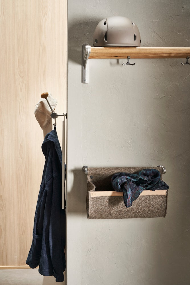 Essem Design Nostalgi Hat Shelf/Shoe Rack, Ash/Aluminium