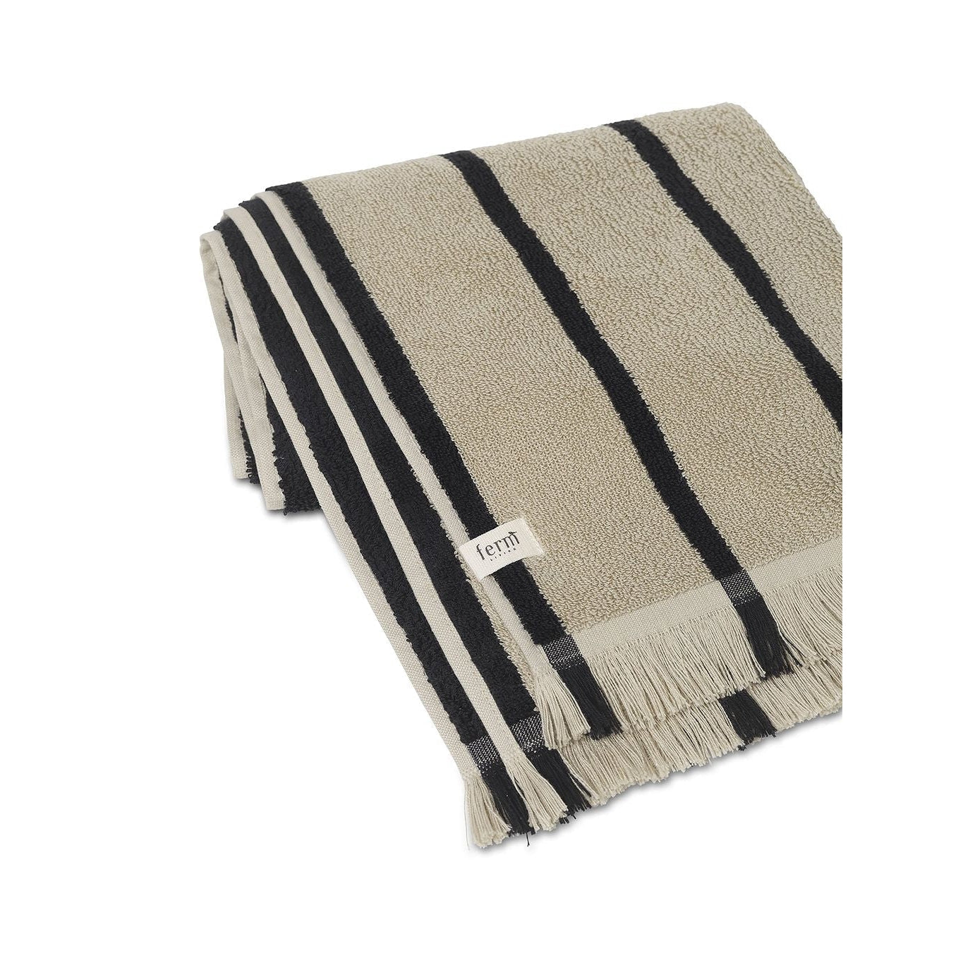 Ferm Living Alee Towel 50x100 Cm, Sand/Black