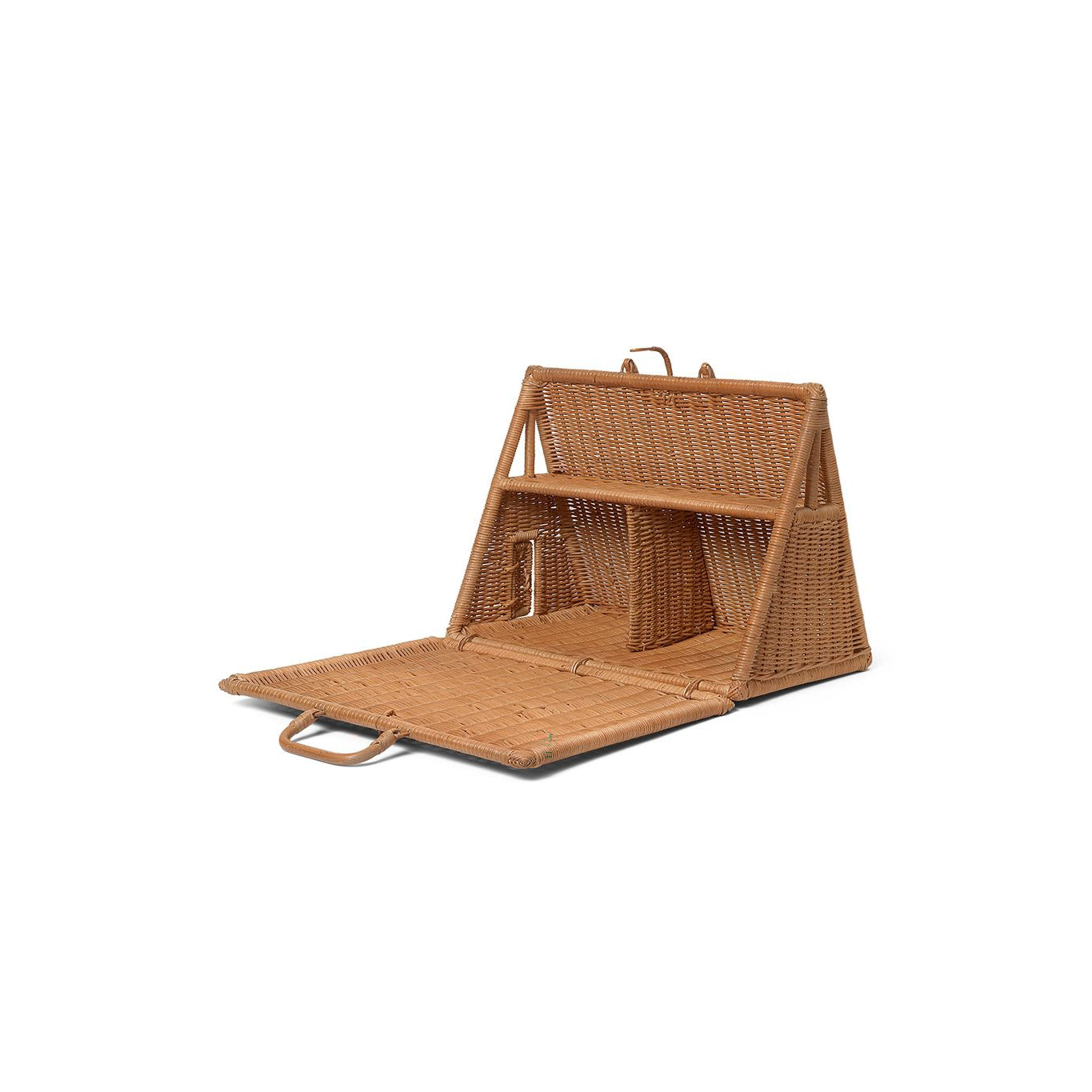 Ferm Living Braided A House Rattan Dollhouse, Nature