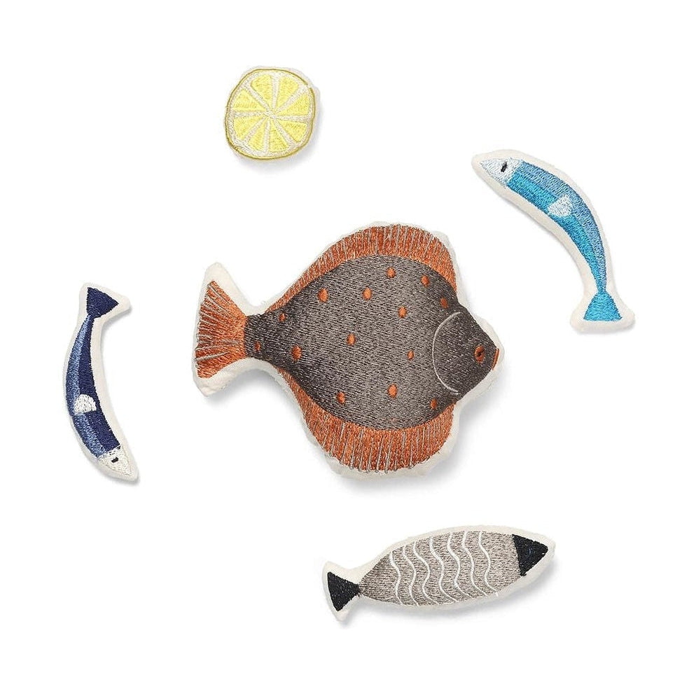 Ferm Living Embroidered Seafood Playset