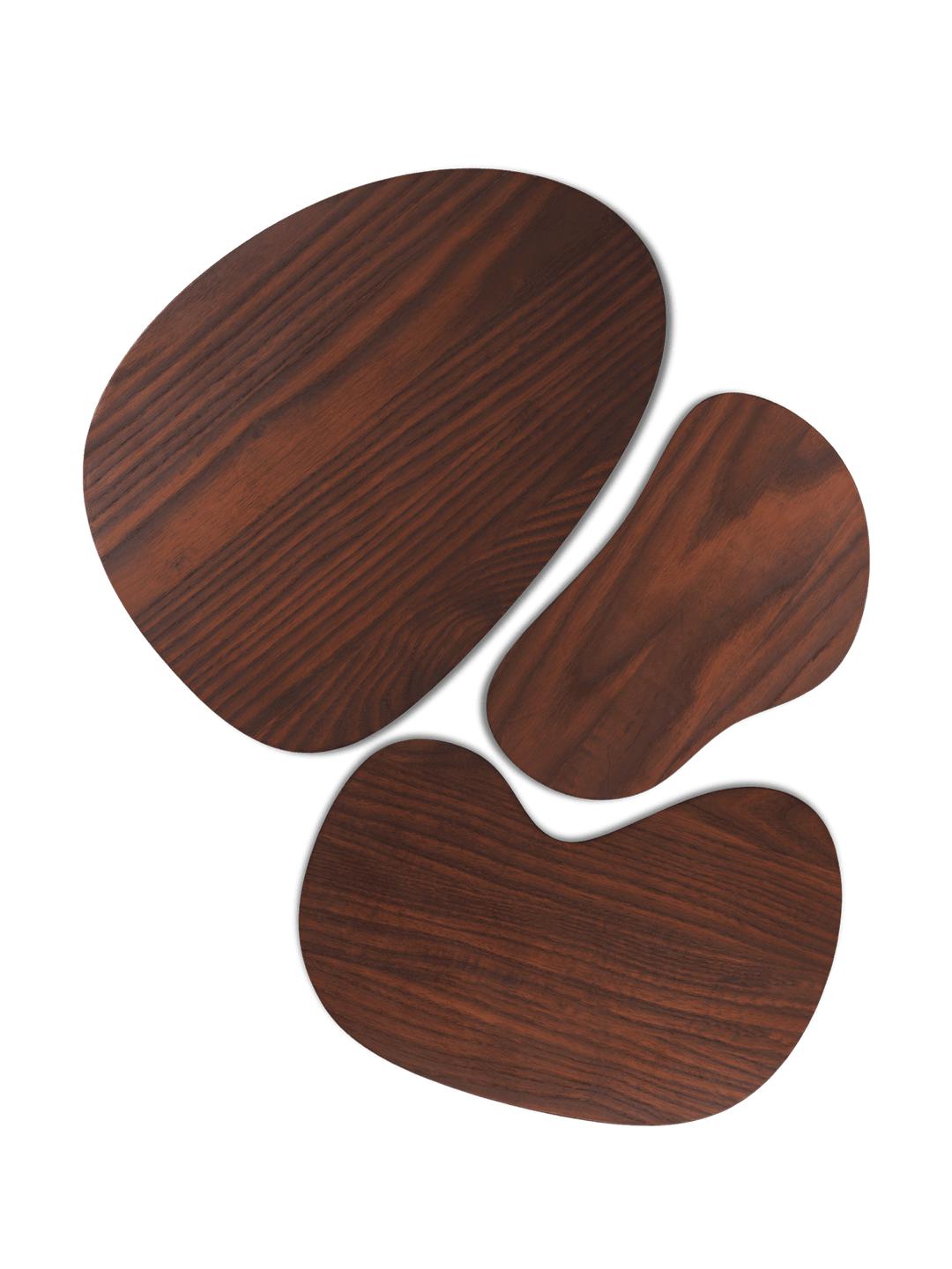 Ferm Living Cairn Cutting Boards Set 3, Dark Brown