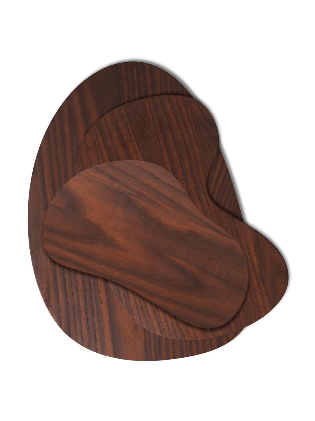 Ferm Living Cairn Cutting Boards Set 3, Dark Brown