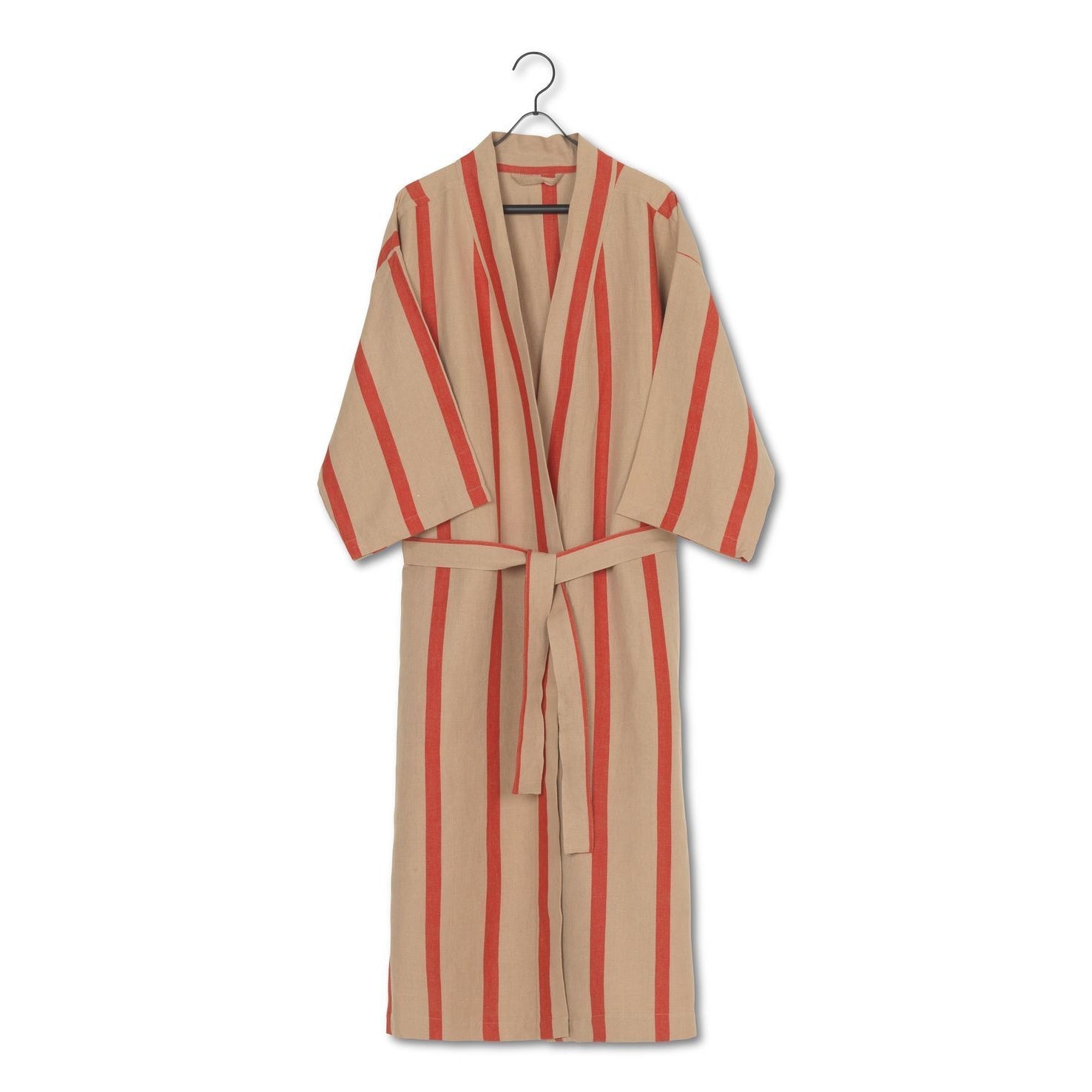 Ferm Living Field Bathrobe, Camel/Red