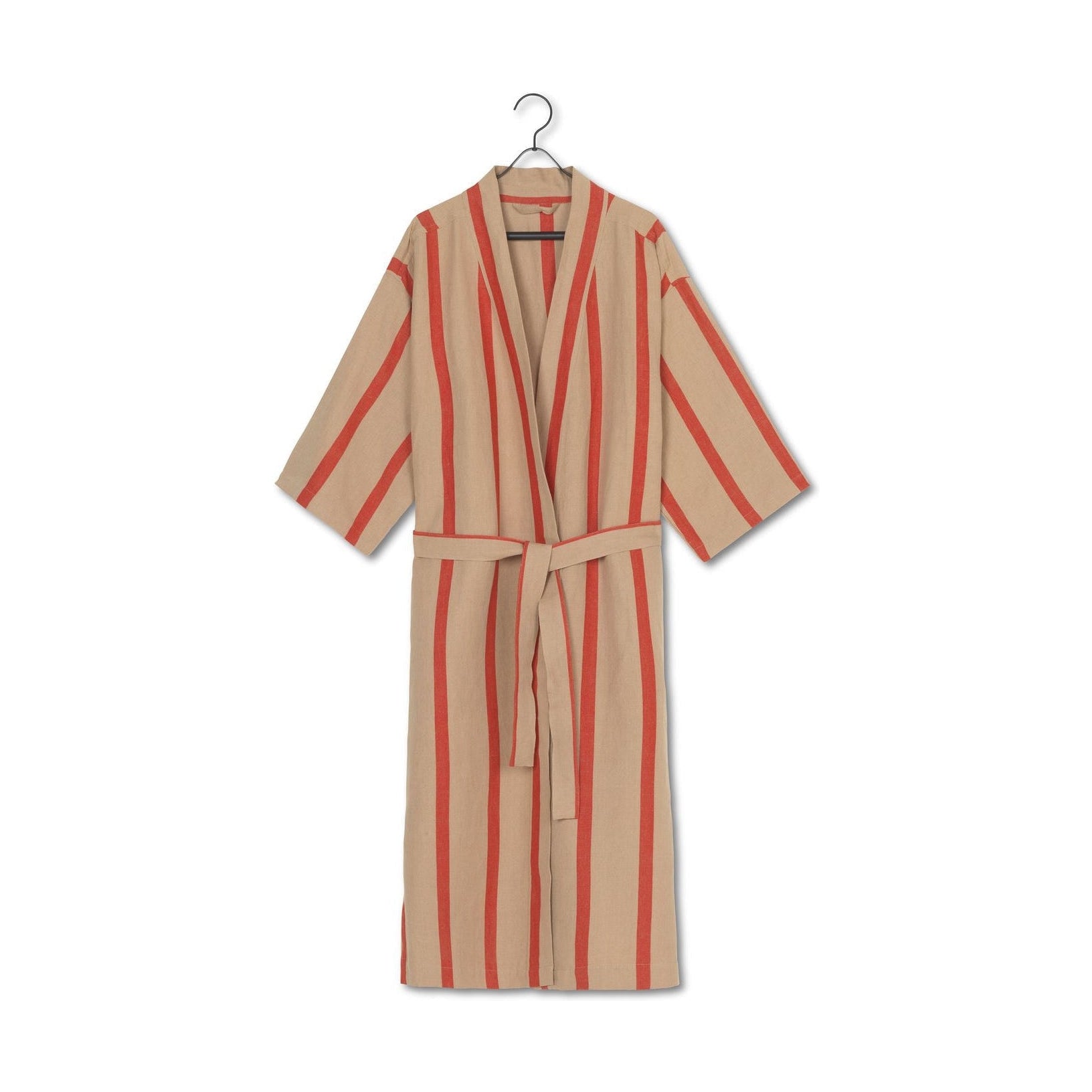 Ferm Living Field Bathrobe, Camel/Red