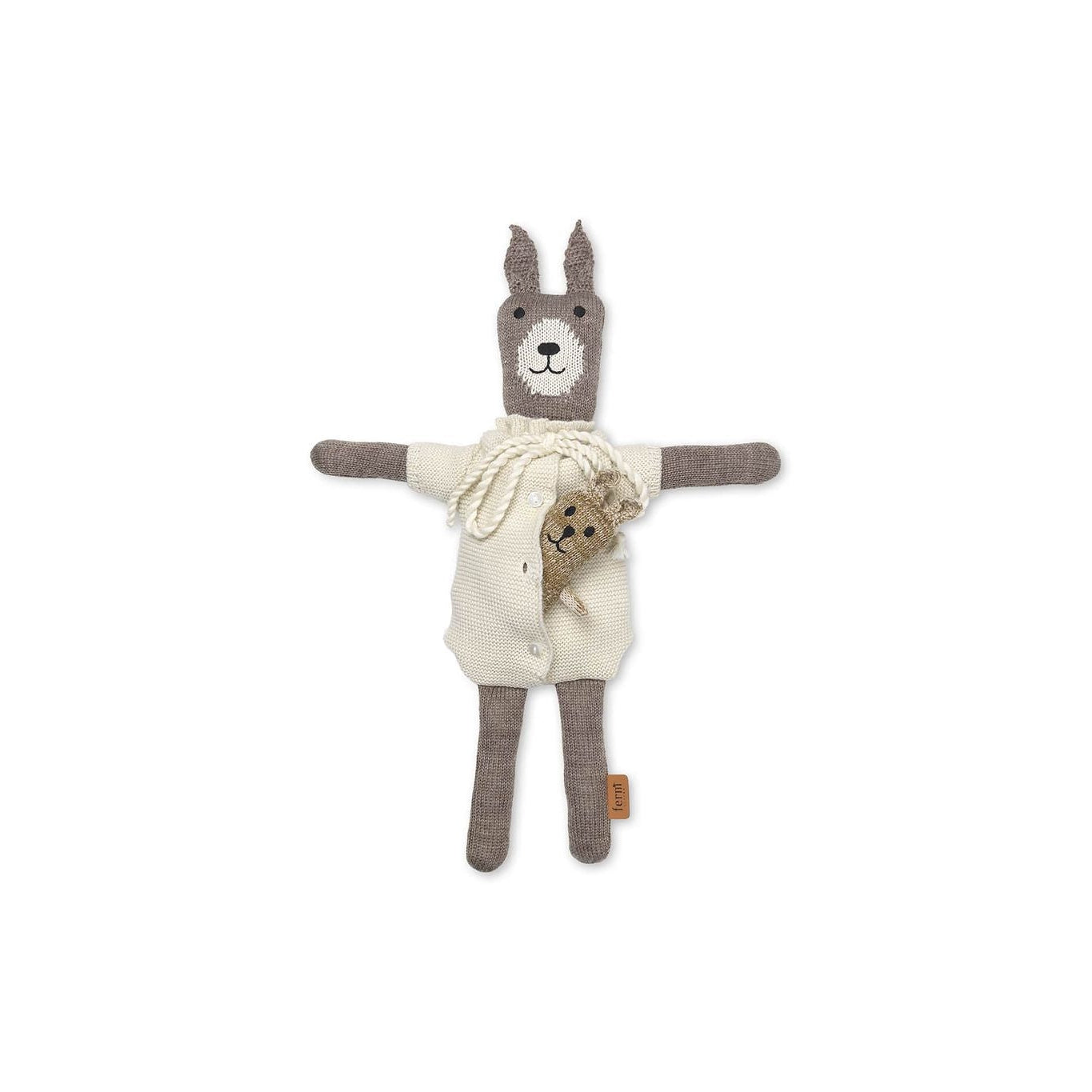 Ferm Living Lee Merino Rabbit Family, Sugar Kelp Melange/Off White