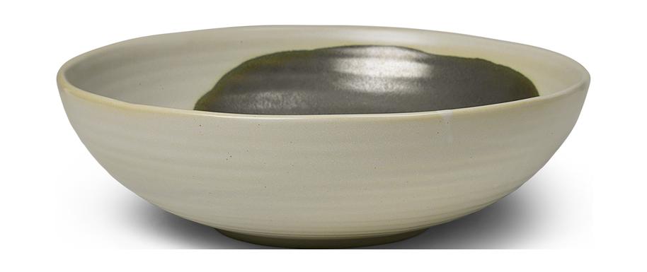 Ferm Living Omhu Bowl Large, Off White/Charcoal