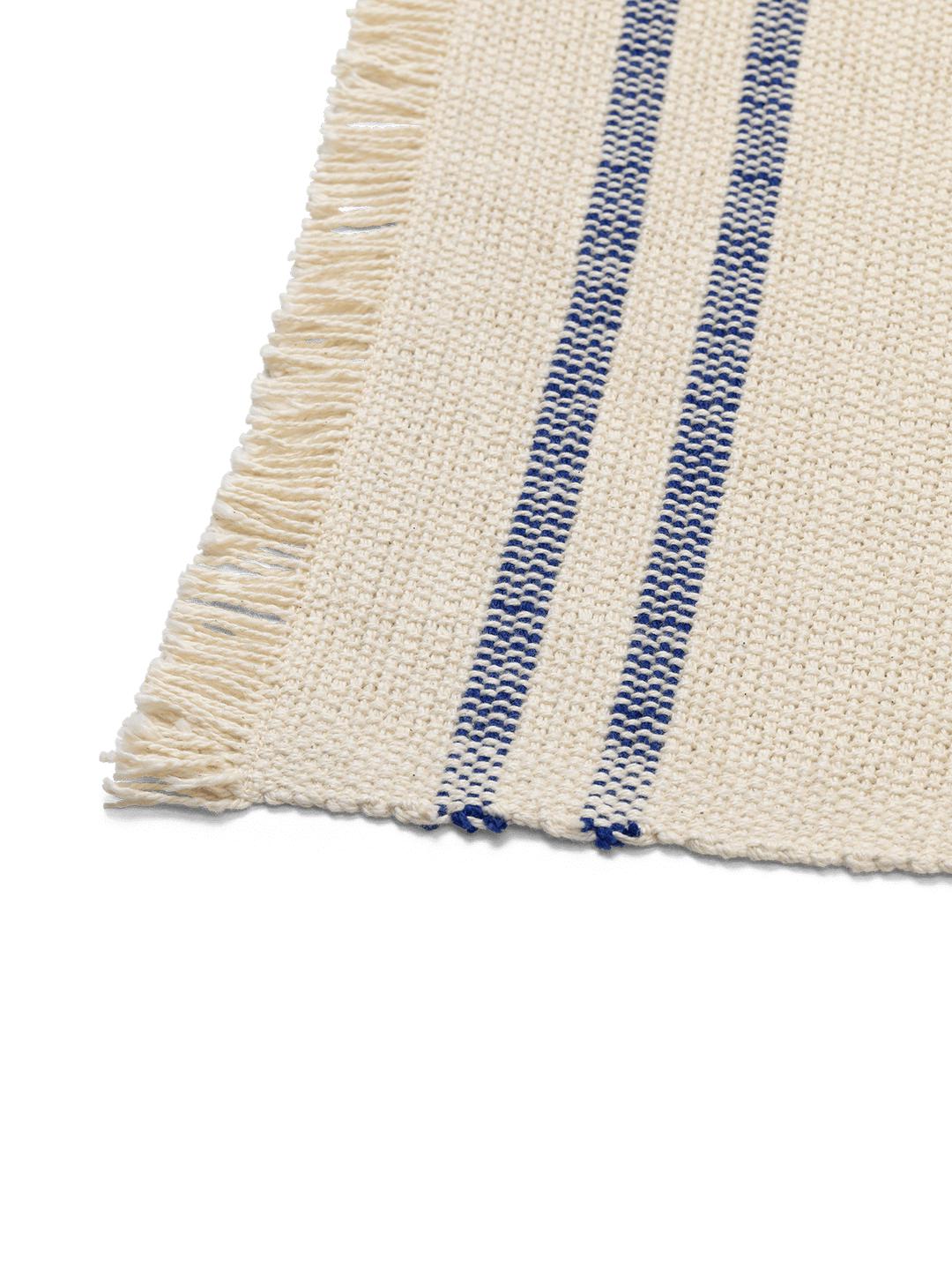 Ferm Living Savor Placemats, Off White/Blue