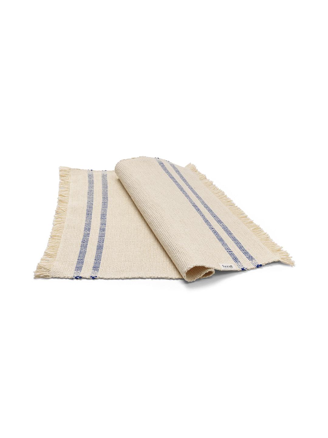 Ferm Living Savor Placemats, Off White/Blue