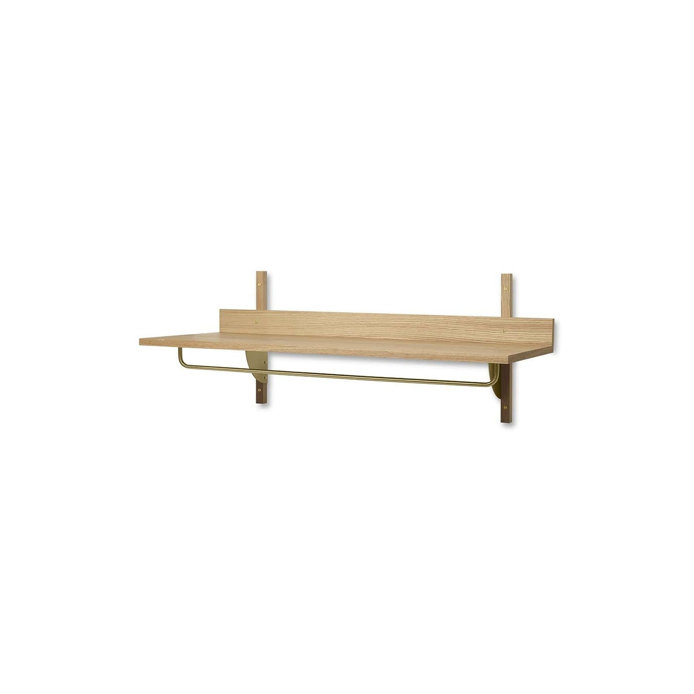 Ferm Living Sector Rack Shelf, Oak/Brass