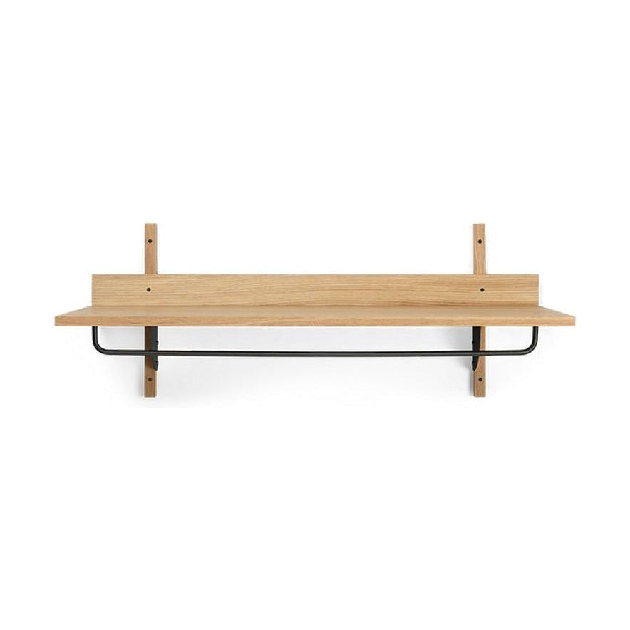 Ferm Living Sector Rack Shelf, Oak/Black Brass