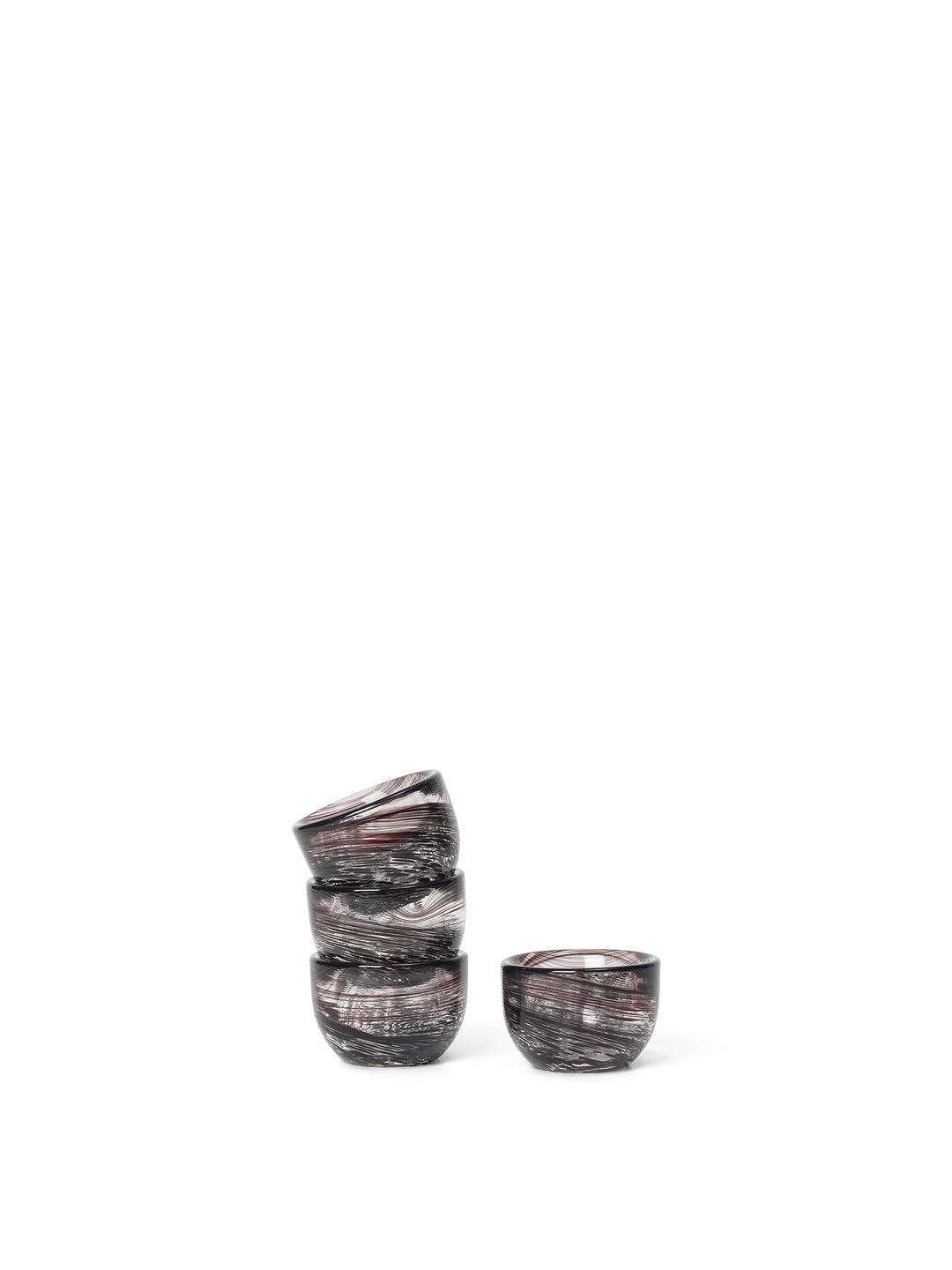 Ferm Living Tinta Egg Cup Set Of 4, Dark Brown