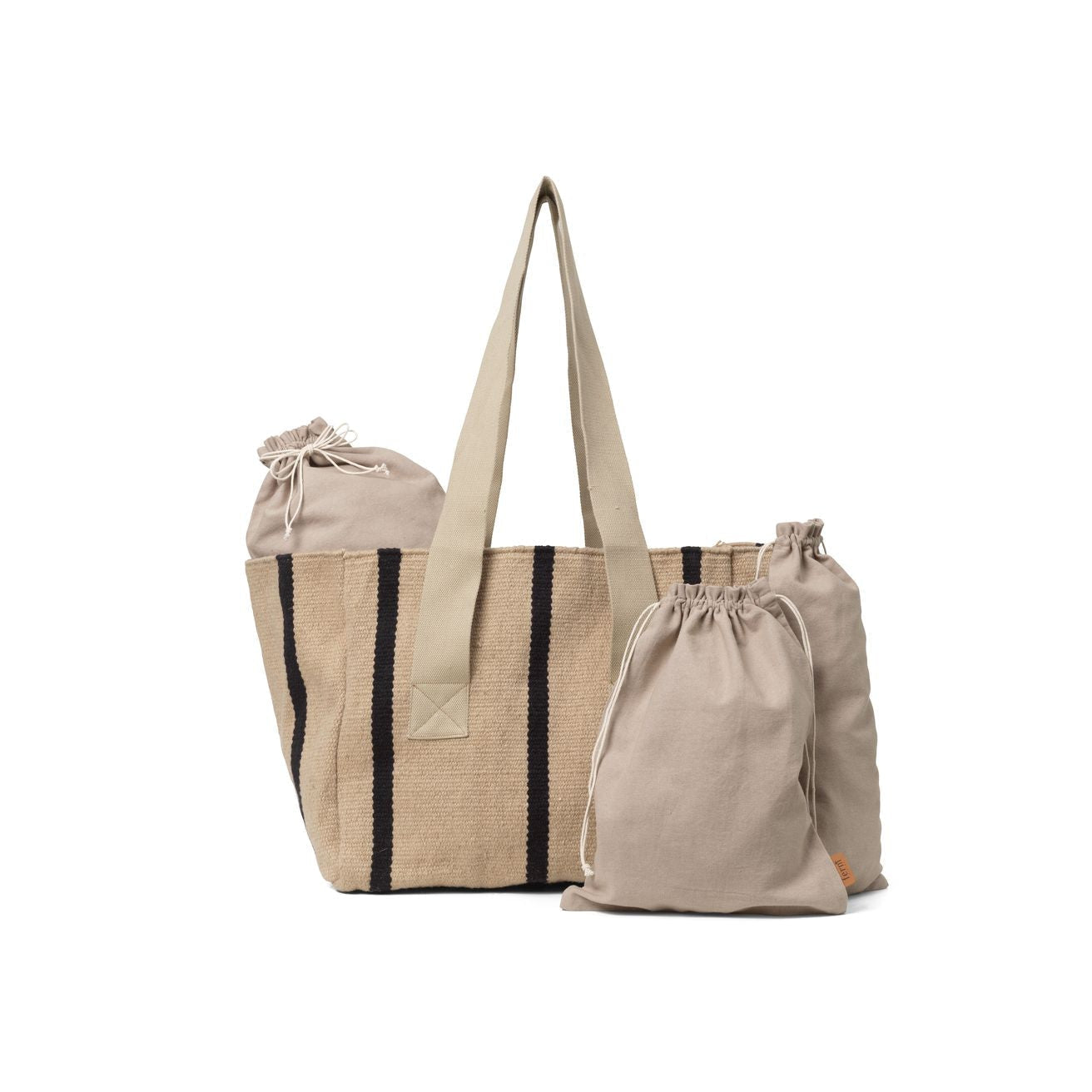 Ferm Living Yard Picnic Bag, Sand/Black