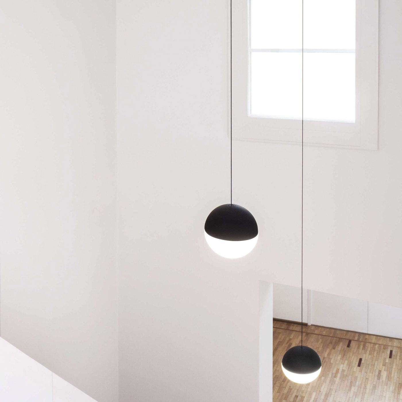 Flos String Light Ball Head Pendant Lamp 22m Black With App Casambi