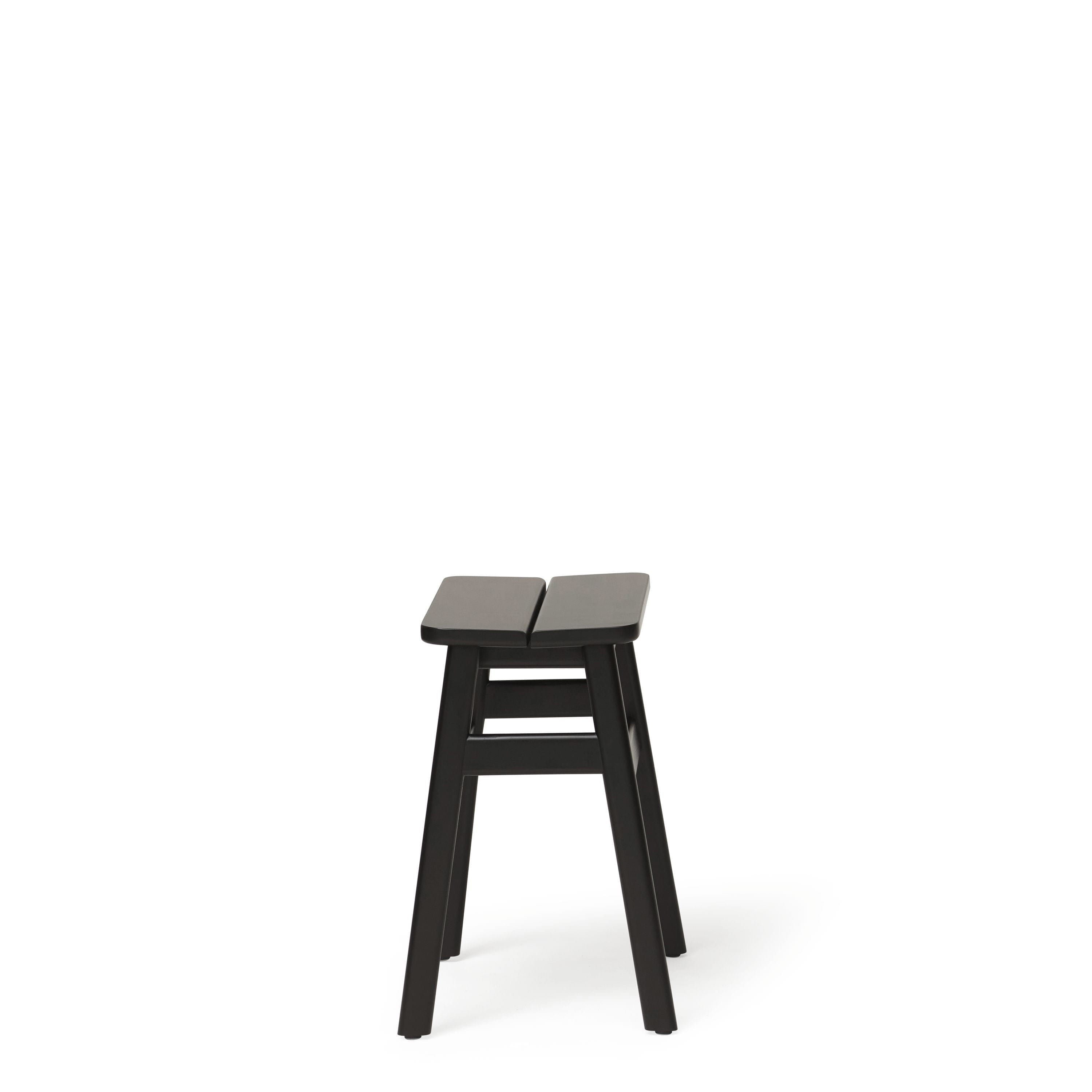 Form & Refine Angle Standard Stool 45 Cm. Black Stained Beech