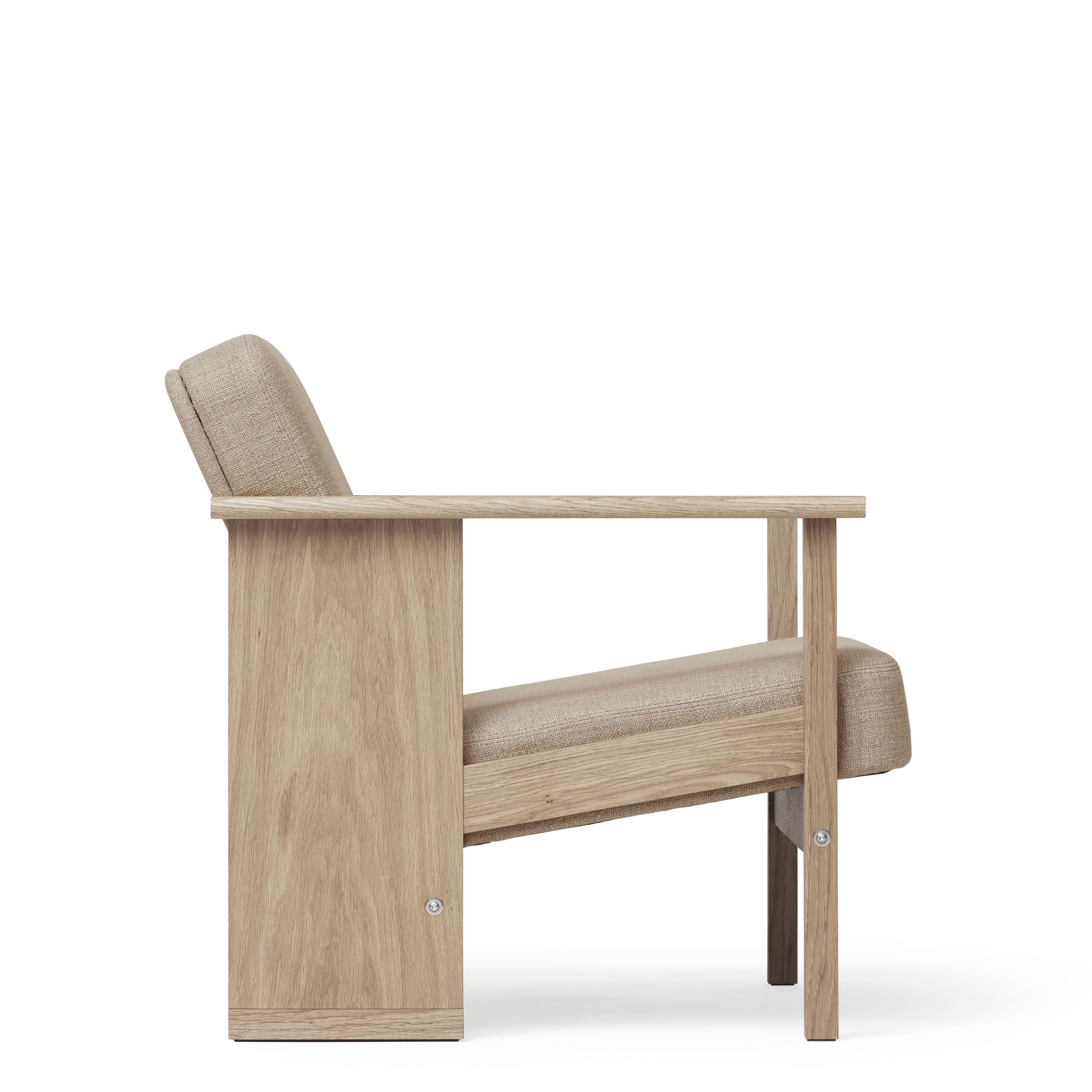 Form & Refine Block Lounge Chair. White Oil Oak