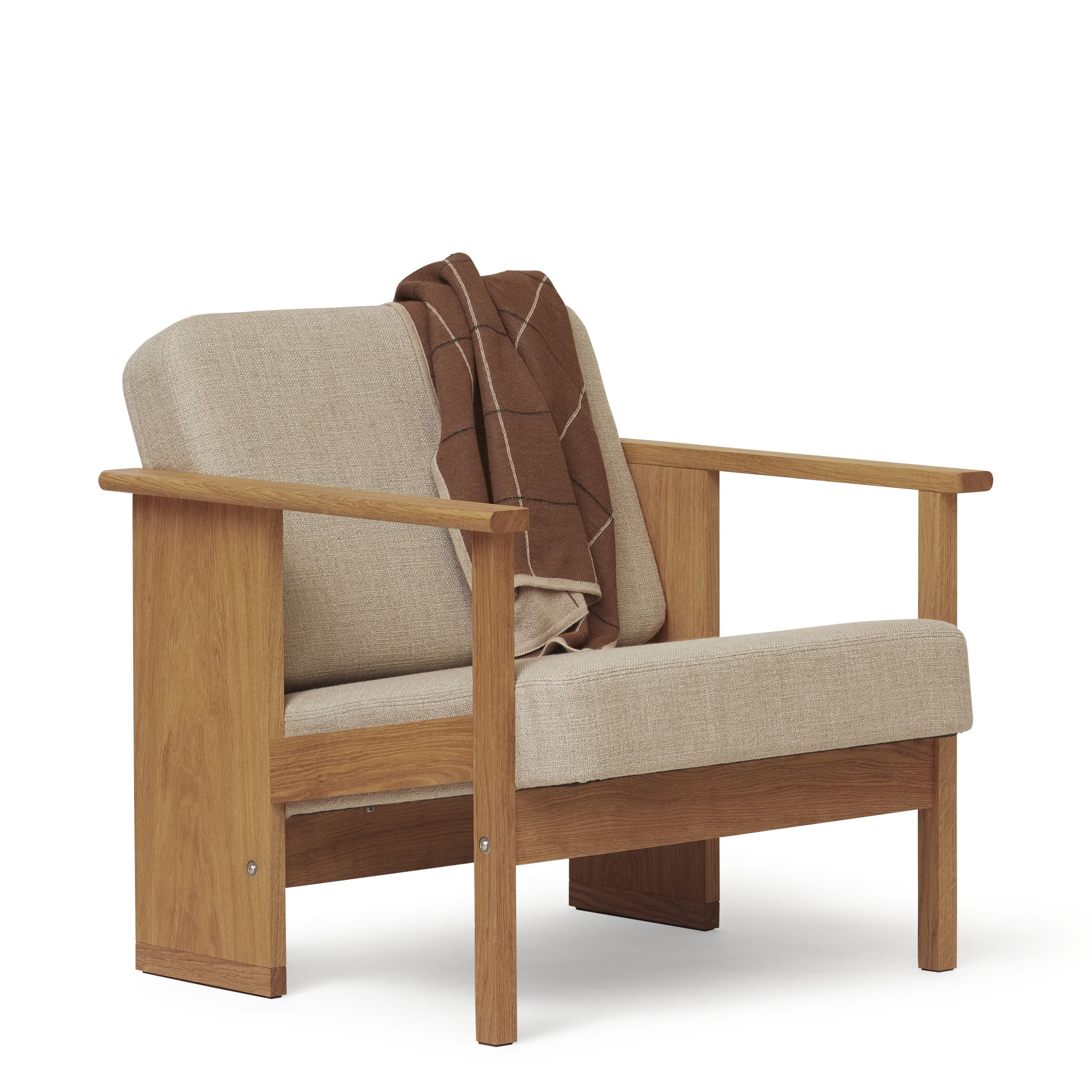 Form & Refine Block Lounge Chair. Oak