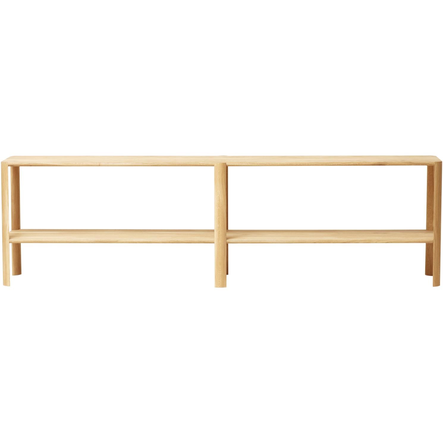 Form & Refine Leaf Shelf 2x2. White Oil Oak