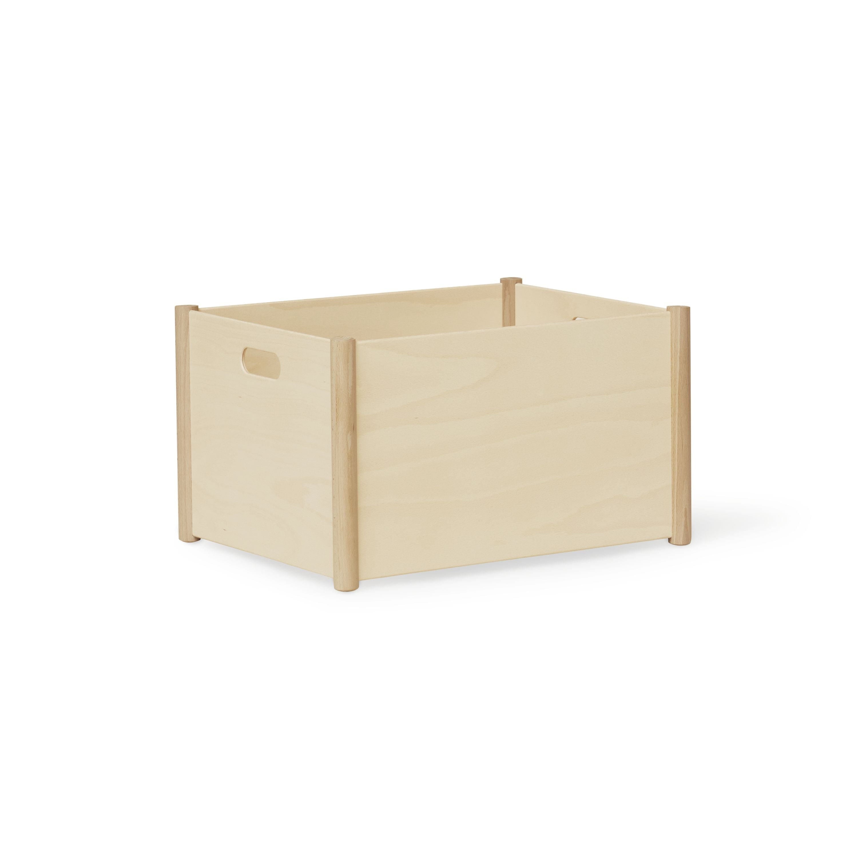 Form & Refine Pillar Storage Box Large. Beech