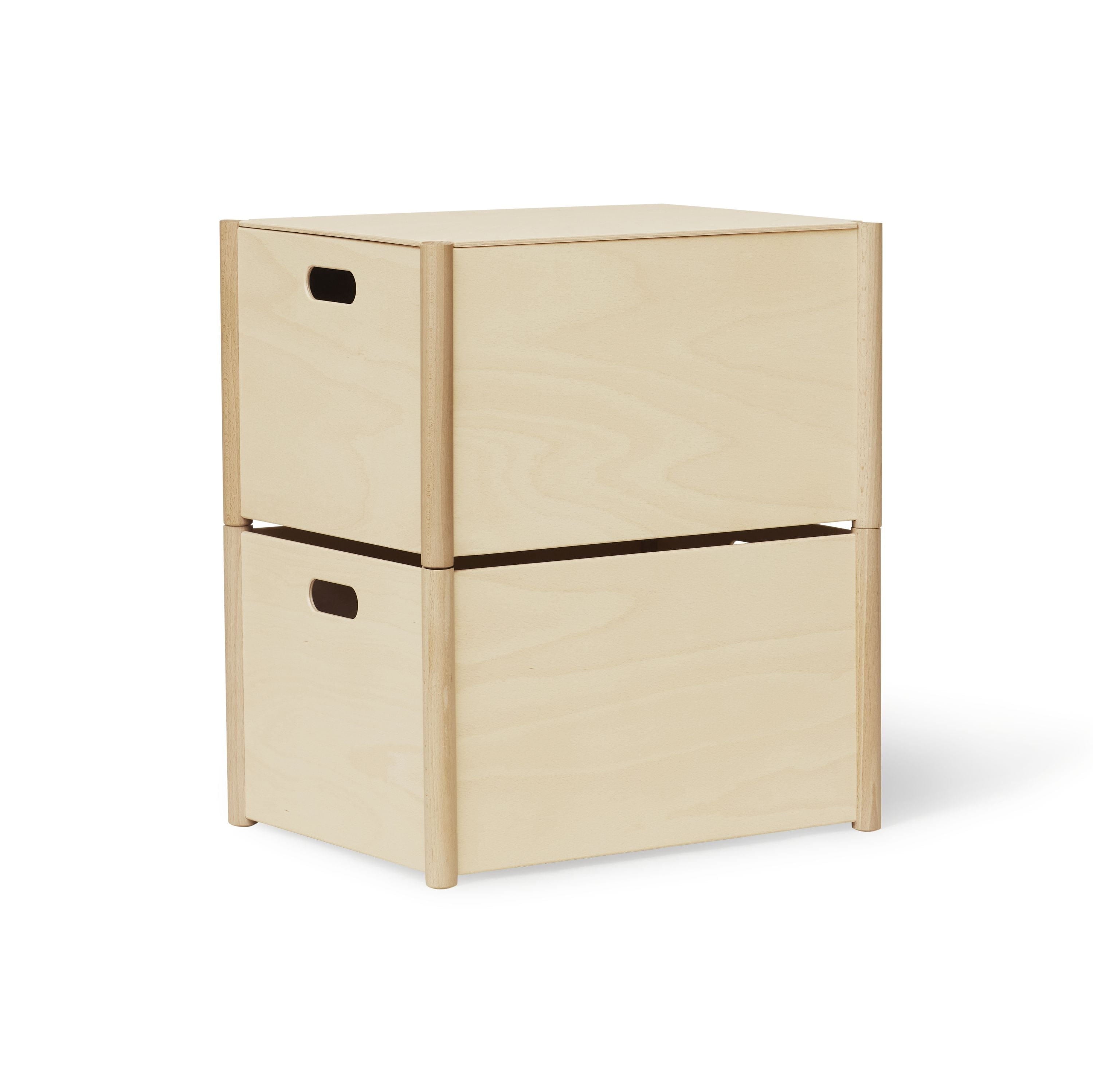 Form & Refine Pillar Storage Box Large. Beech