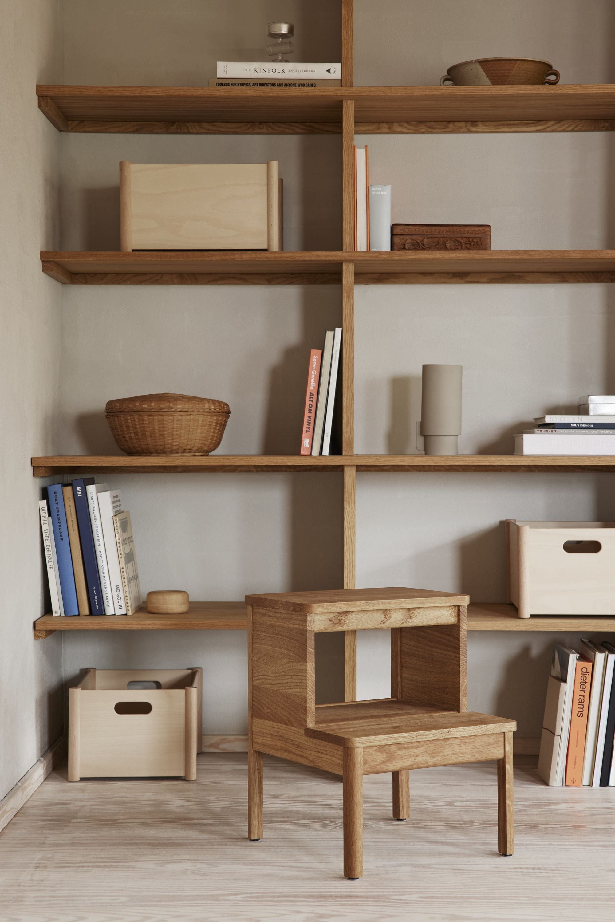 Form & Refine Pillar Storage Box Large. Beech