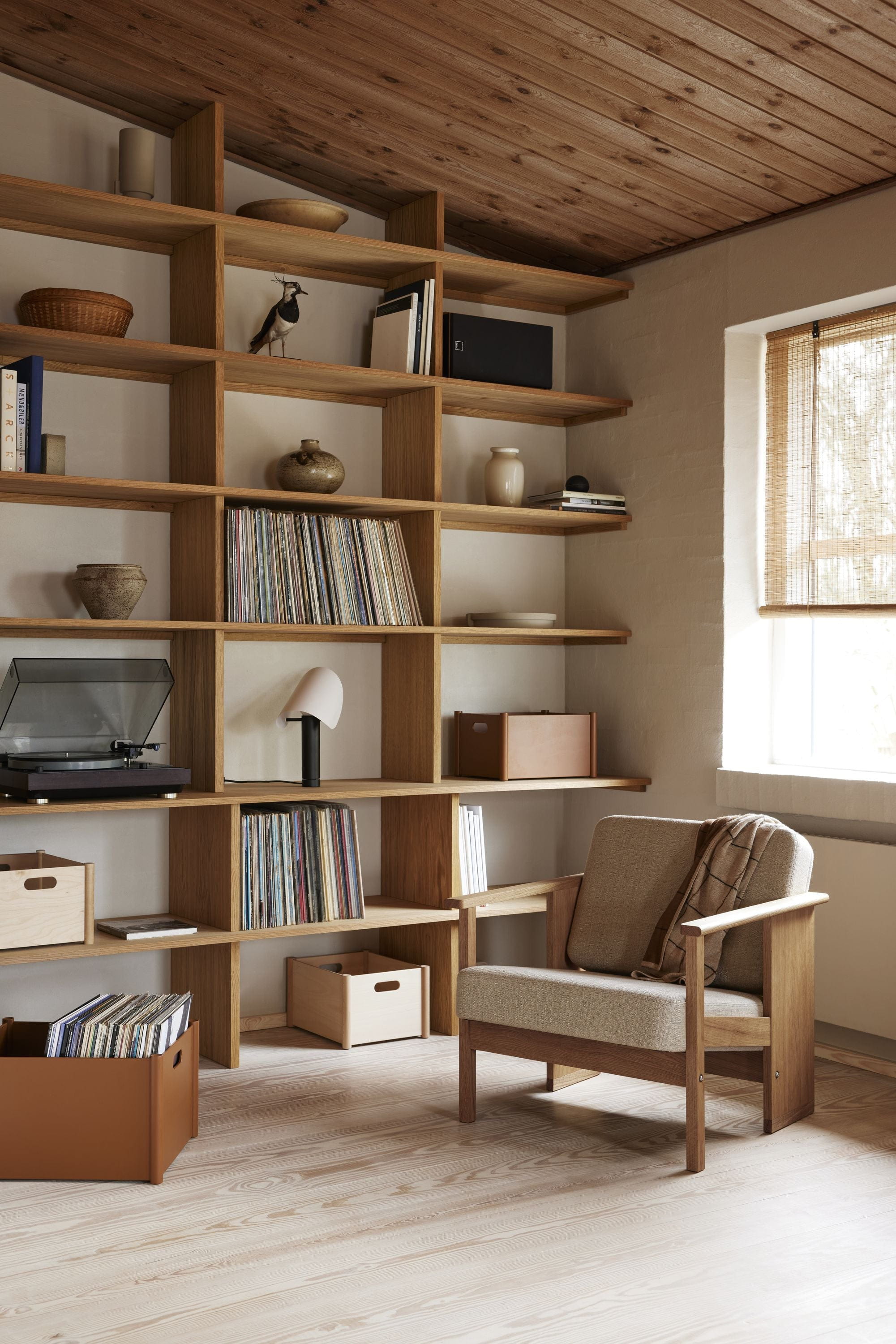 Form & Refine Pillar Storage Box Large. Beech