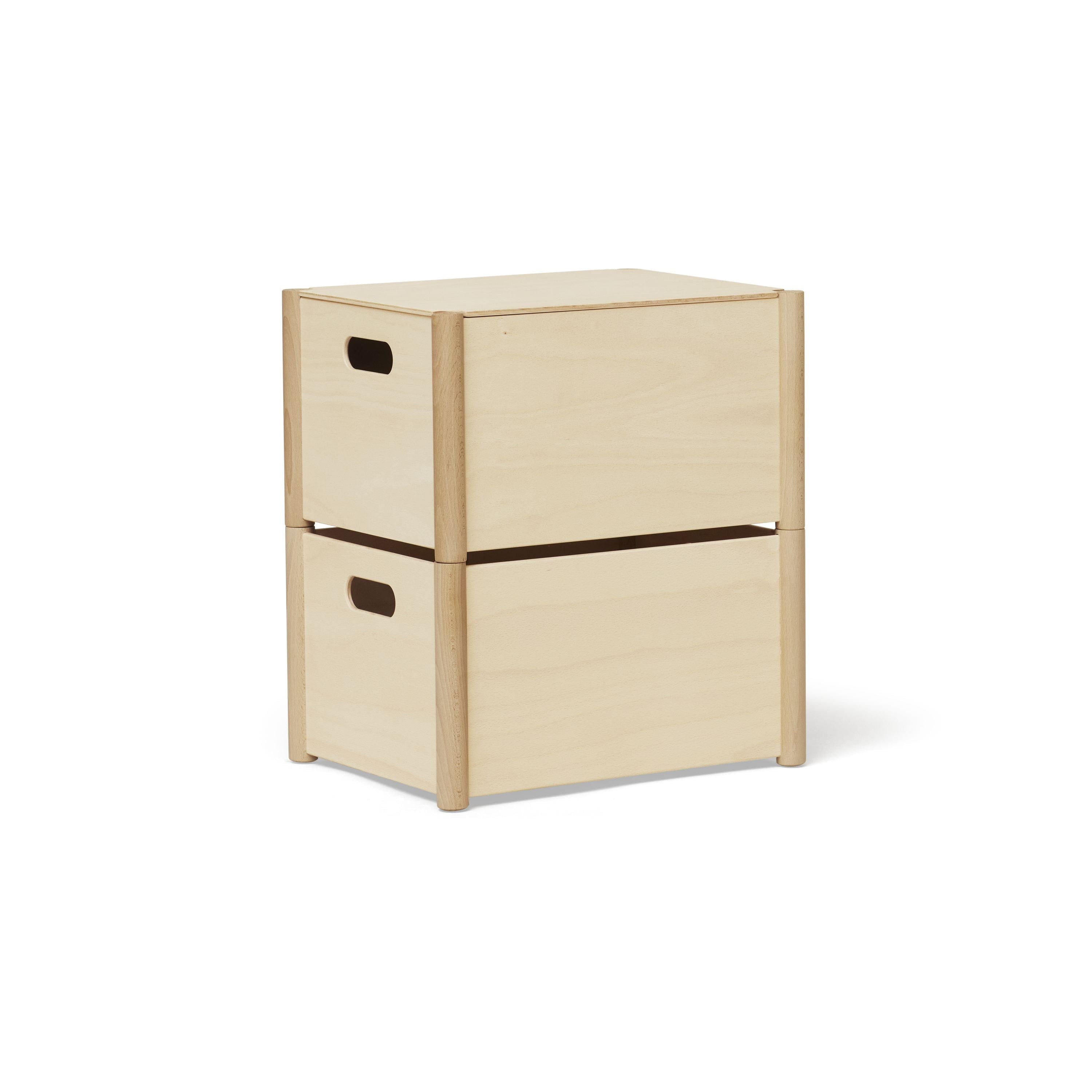 Form & Refine Pillar Storage Box Medium. Beech