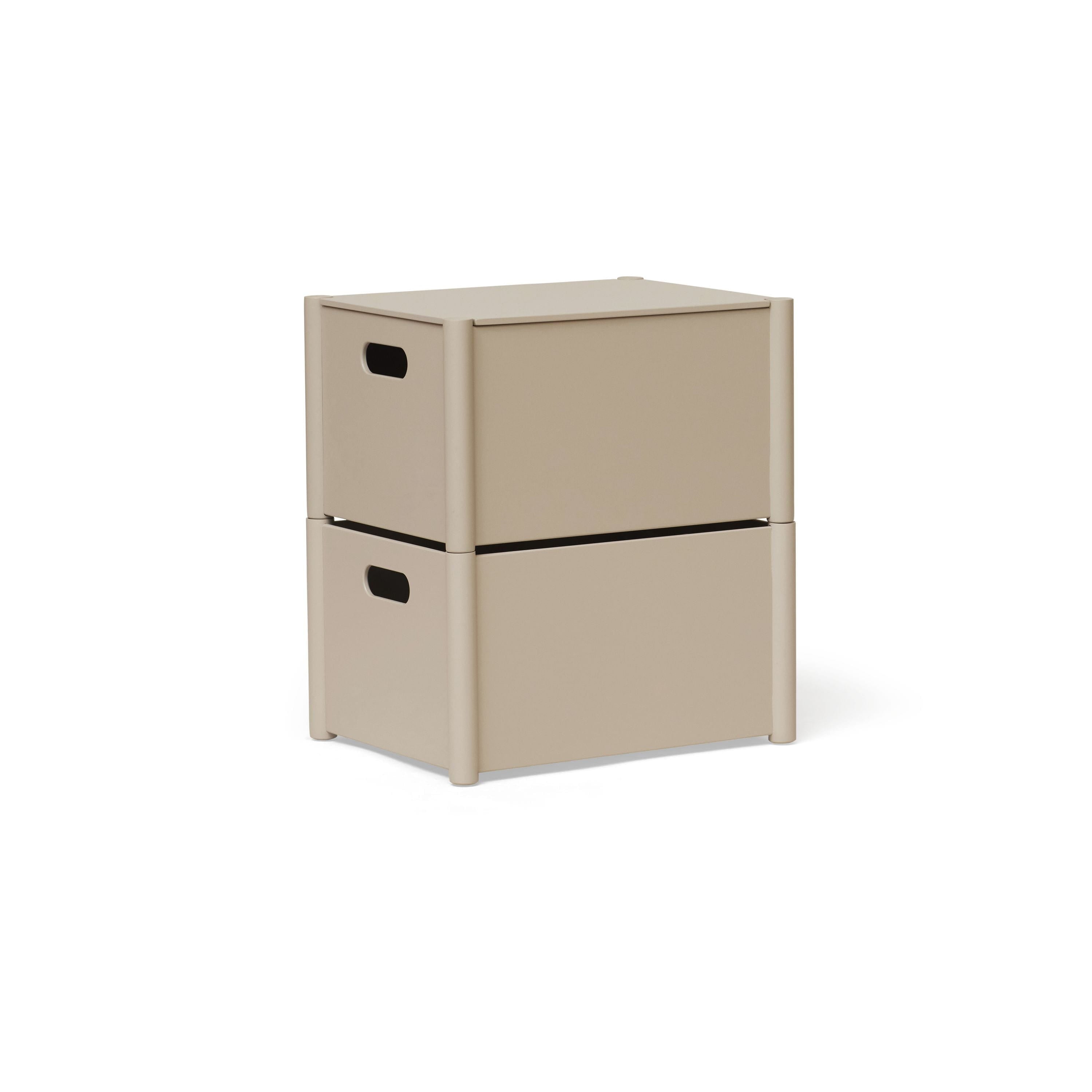 Form & Refine Pillar Storage Box Medium. Clay Brown