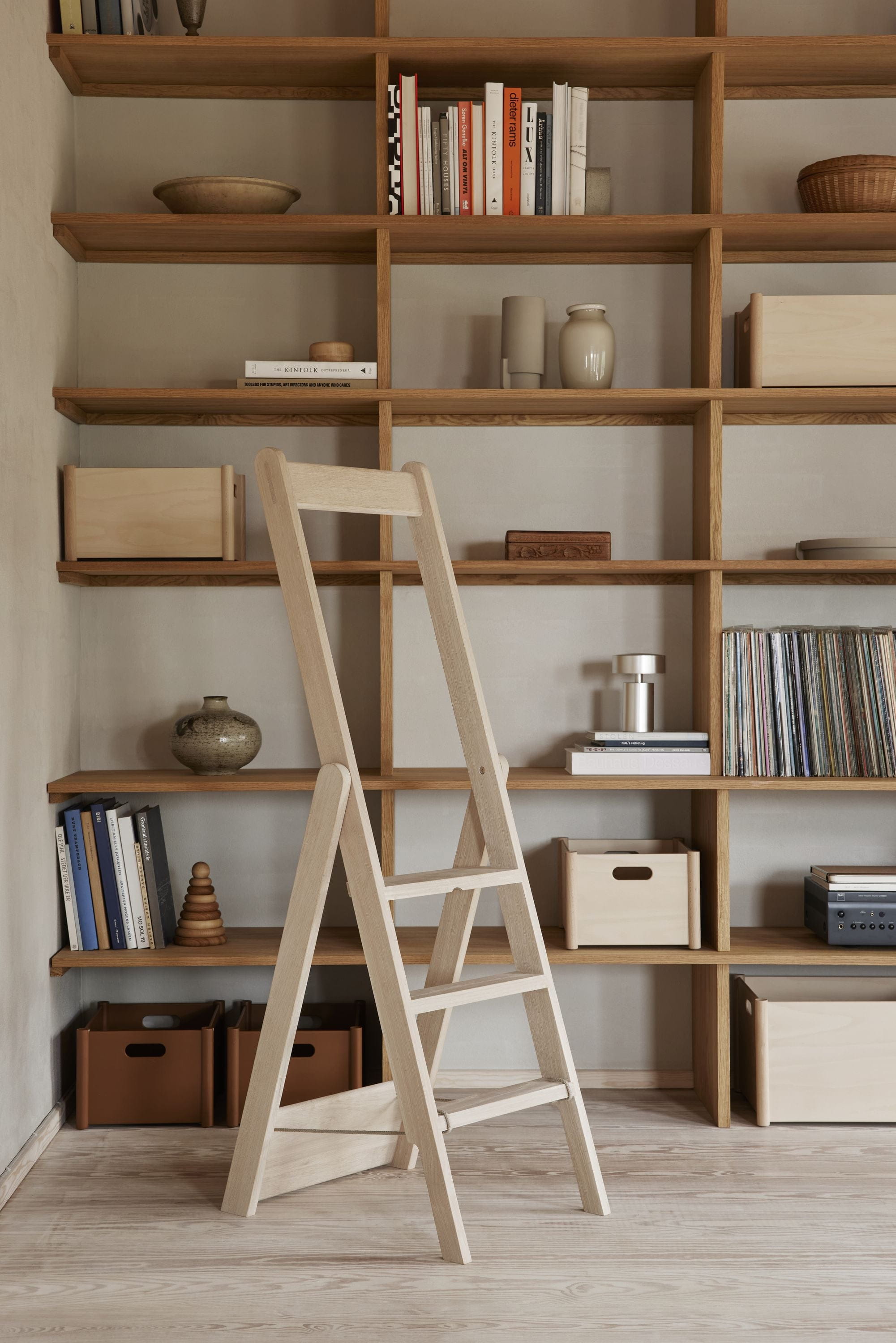 Form & Refine Step By Step Ladder. White Oak