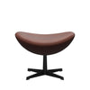 Fritz Hansen The Egg Footstool, Grace Chestnut Leather Anniversary Collection