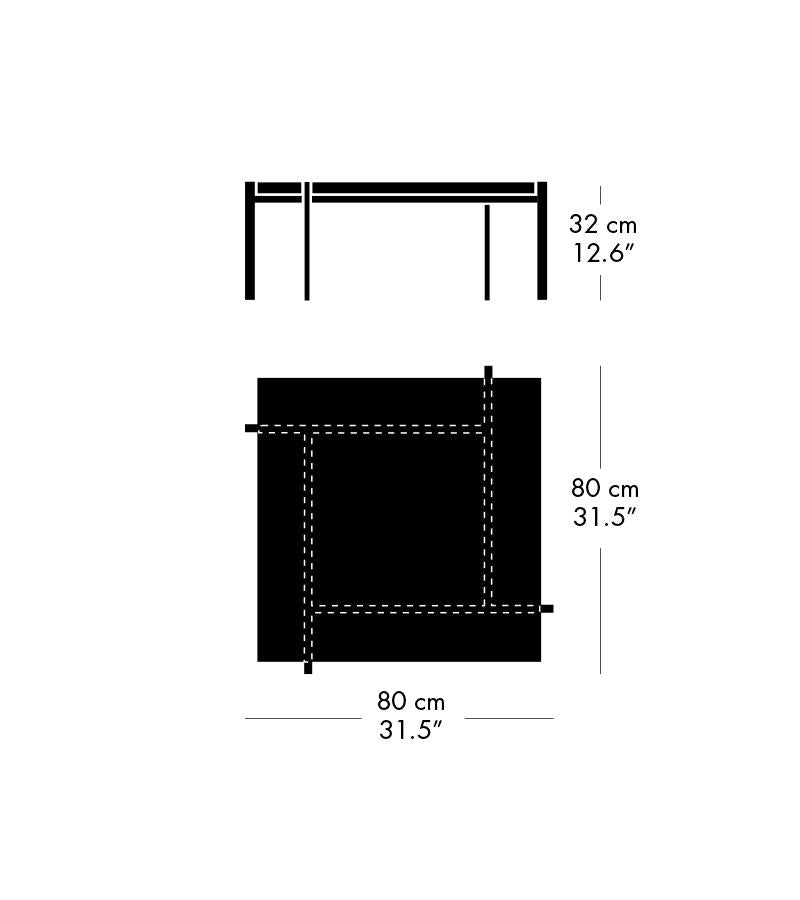 Fritz Hansen Pk61 Coffee Table 80 Cm, Black Marble